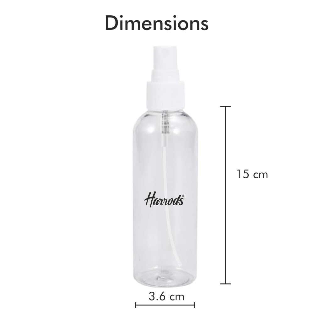 HARRODS 200ml Empty Plastic Spray Bottles (3-Pack) - Leakproof Travel Bottles for Hair & Face Care, DIY Beauty Products, Rosemary Hair Spray & Rose Water Mist | Perfect for Travel, Gym, Salon & Home Use