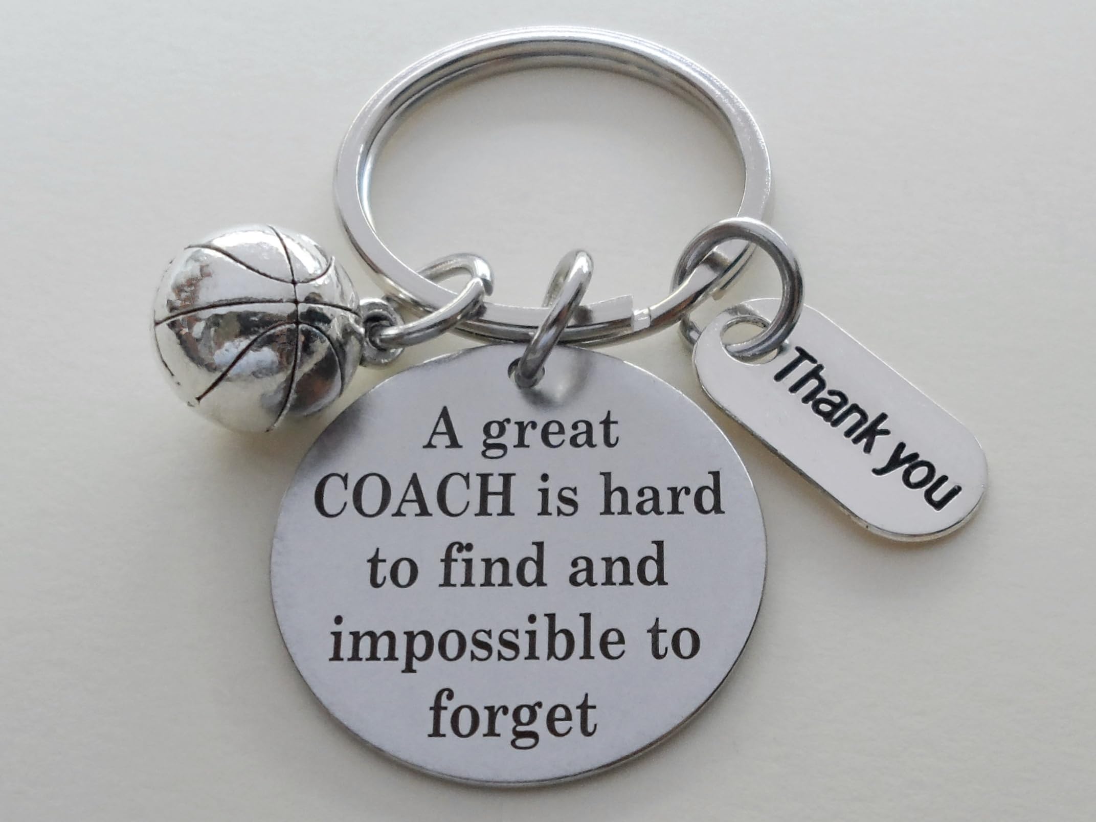 Custom Coach Saying Keychain with Sports Charm - Personalized Coach Appreciation Gift for Baseball, Football & Basketball Coaches - Perfect for End of Season Awards, Thank You Gifts & Team Recognition