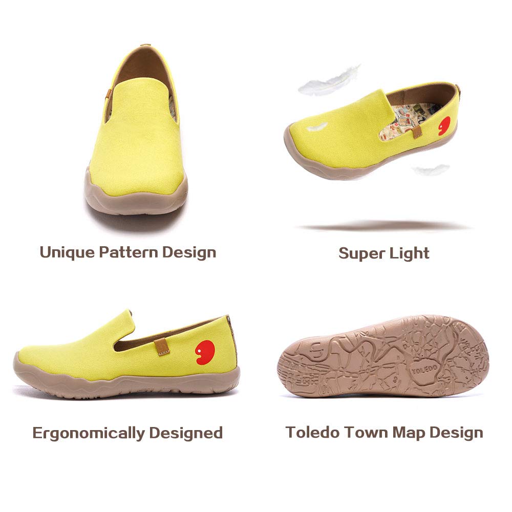 UIN Women's Slip-On Loafers - Lightweight Casual Sneakers with Artistic Paint Design, Comfortable Walking Shoes for Travel & Everyday Wear | Perfect for Office, Shopping and City Exploration