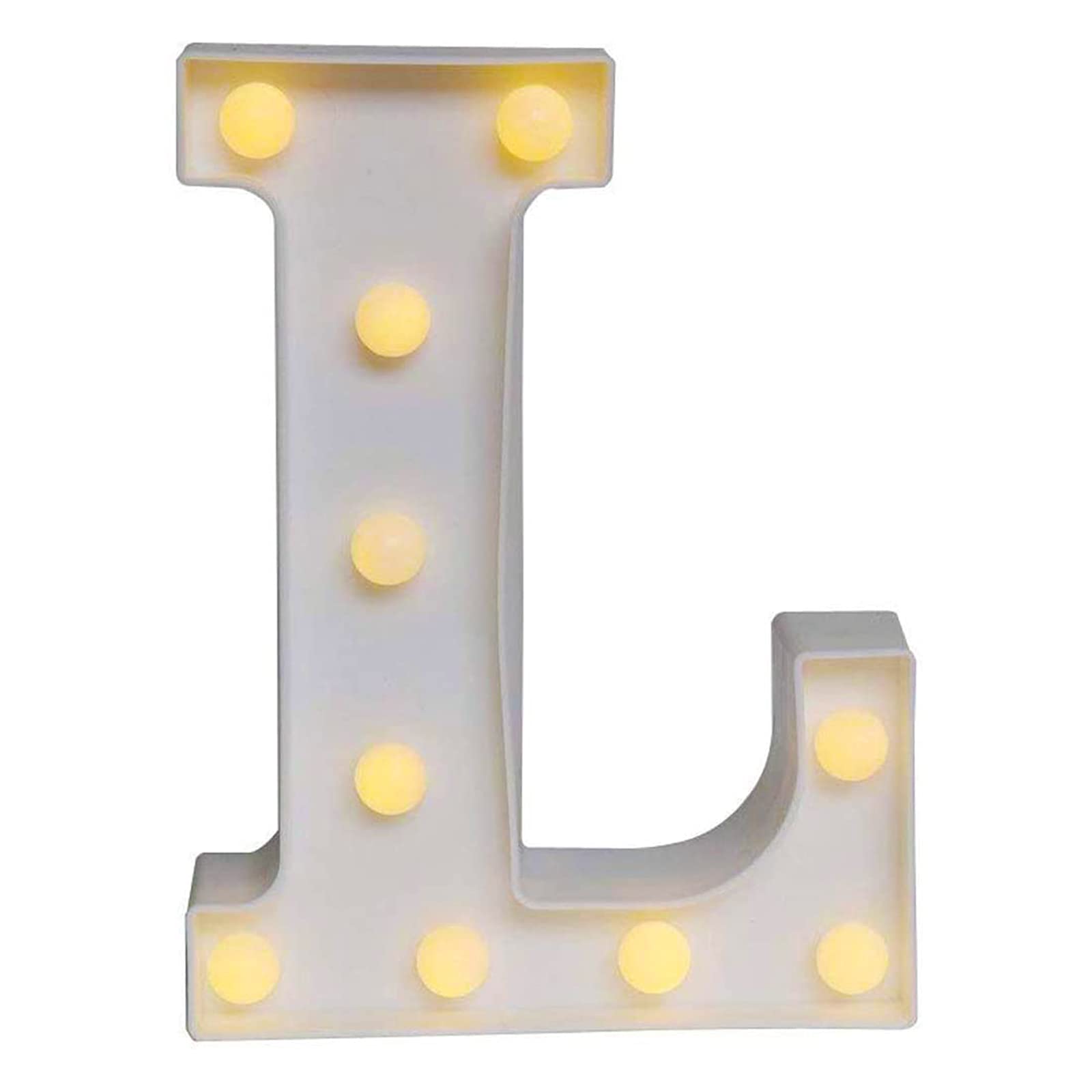 Sunnyglade White Marquee LED Alphabet & Number Lights - Party, Home, Bar, Wedding Decorations - Wall Letters for Birthday, Christmas, Baby Shower (Large)
