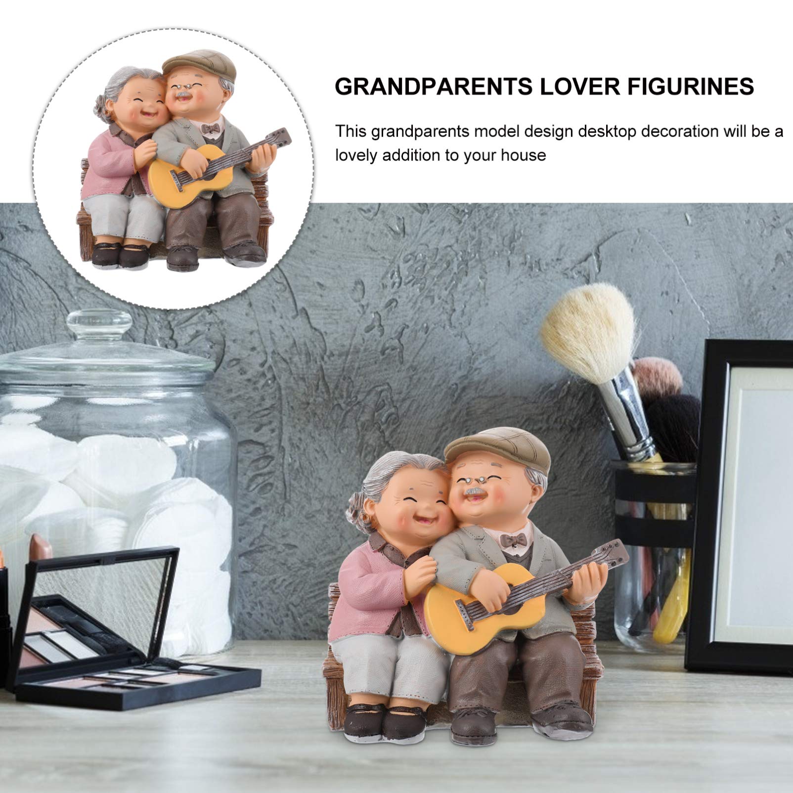 Miniature Fairy Figurines for Wedding Table Decor - Resin Grandparents Anniversary Couple Statue, Home Decoration for Elderly Love | Perfect for Wedding Centerpieces, Anniversary Gifts & Home Décor