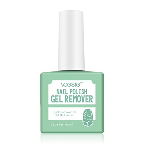 15ML Fast-Acting Gel Nail Polish Remover - Gentle Formula Removes Gel Polish in 3-5 Minutes Without Foil or Soaking (Green Packaging) - Perfect for At-Home Manicures & Salon Professionals