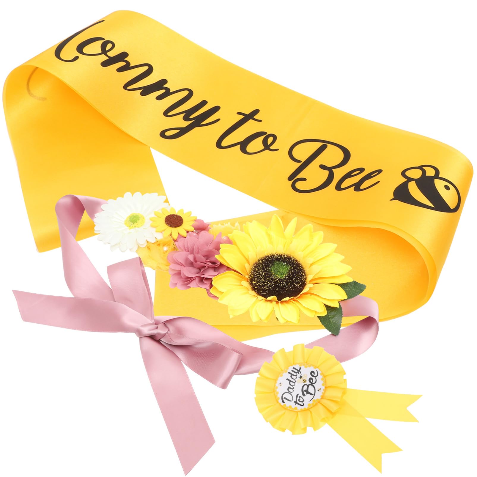 Toyvian 4 Sets Baby Shower Decorations for Boys - Blue Shower Sash for Mommy to Be - Perfect for Baby Shower Parties, Gender Reveals & Newborn Celebrations