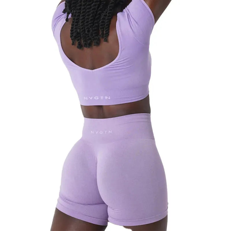 NVGTN New Serene Seamless Bra - Women's Spandex Sports Top with Elastic Support & Breathable Fabric for Fitness, Yoga & Daily Wear - Comfortable Breast Enhancement Underwear for Active Lifestyles