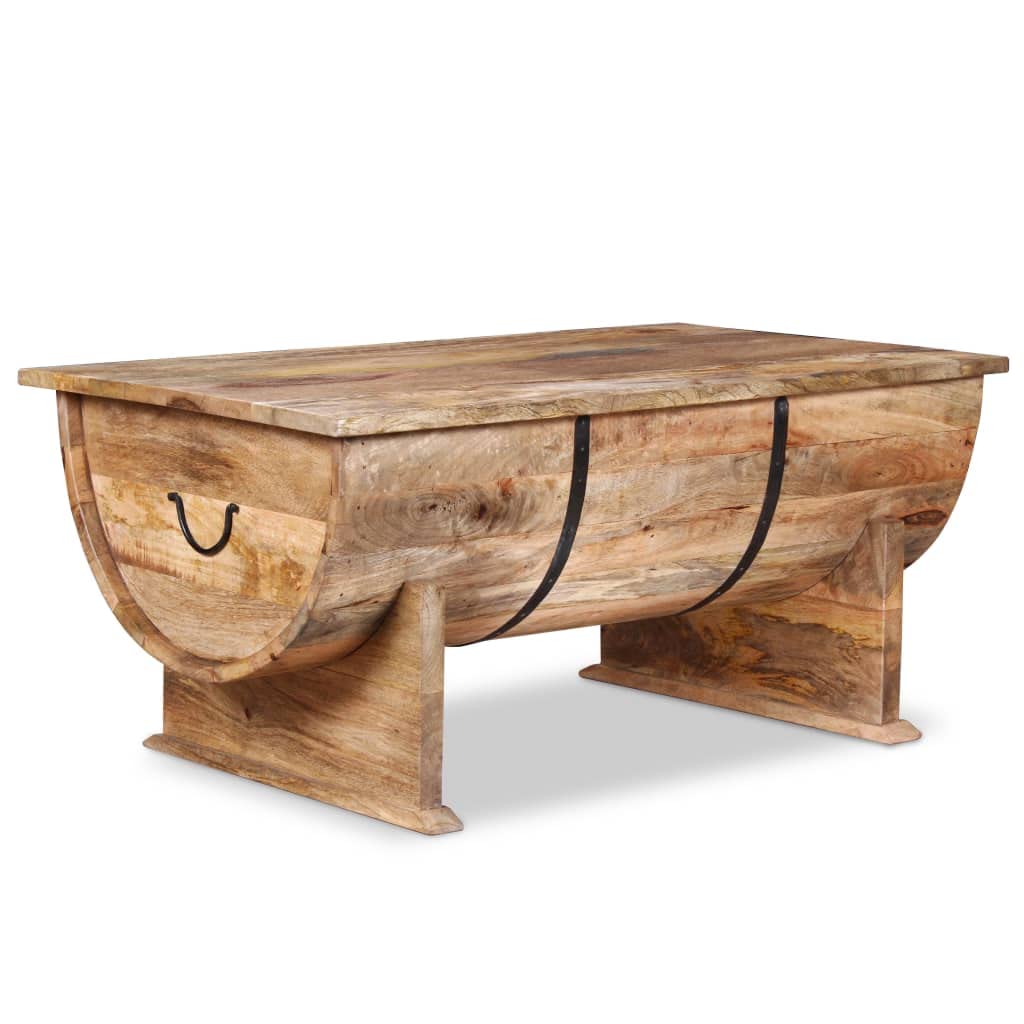 Solid Mango Wood End Table - 34.6