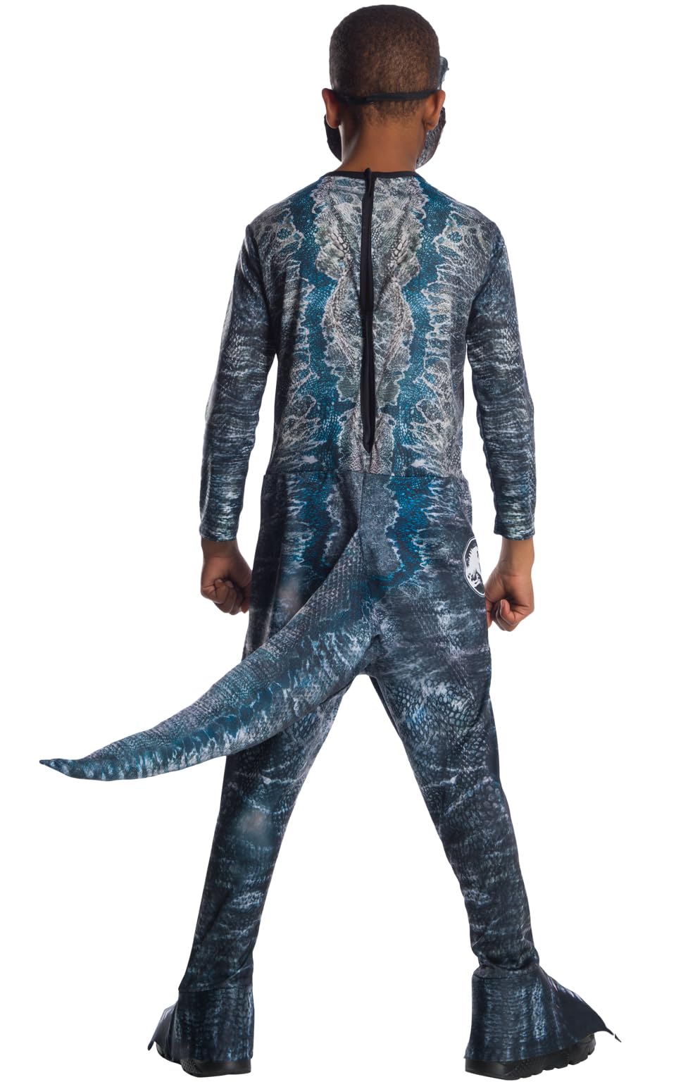 Rubies Child's Velociraptor Dinosaur Costume - Large Black Dino Outfit for Kids | Perfect for Halloween, Cosplay & Birthday Parties