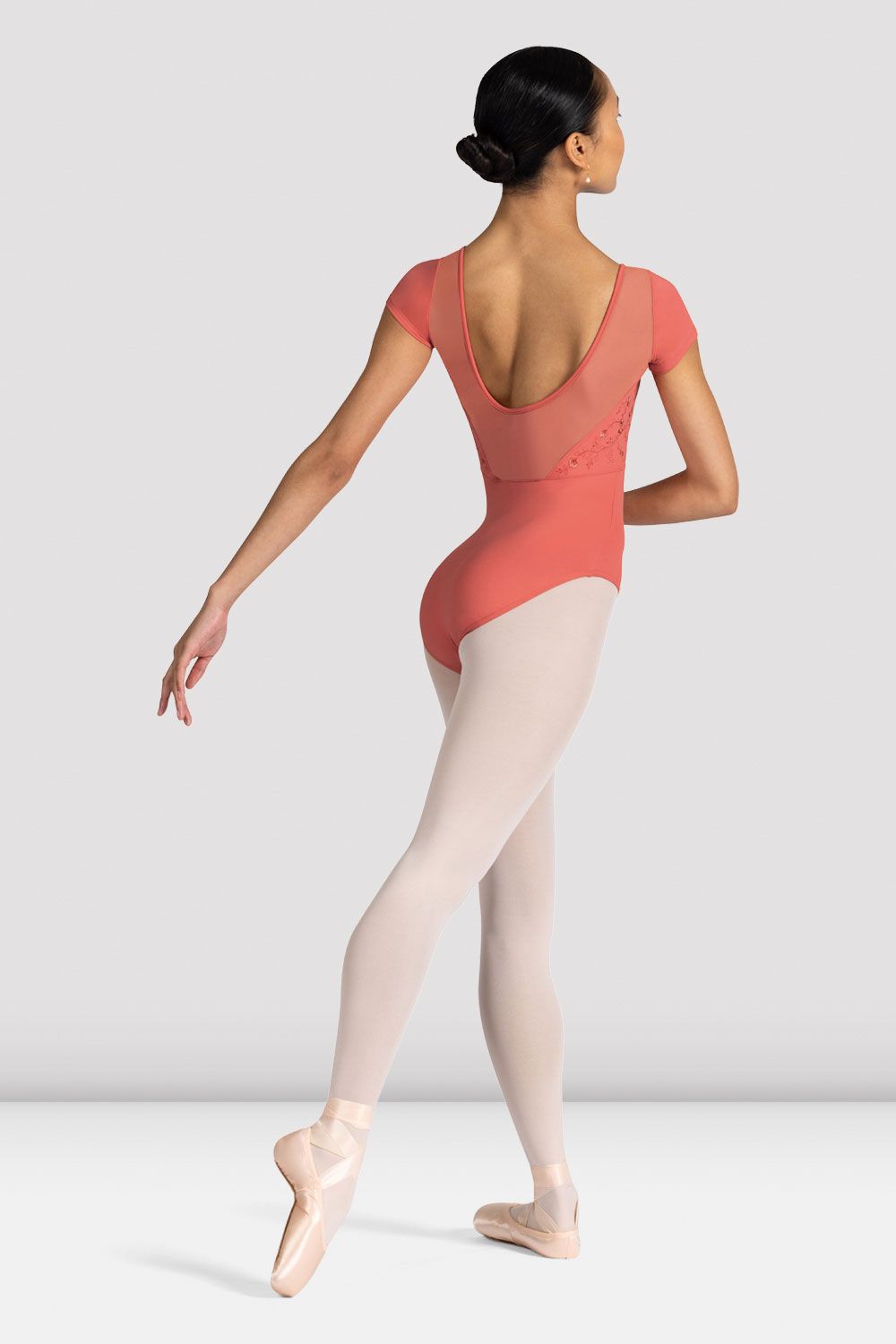 Ladies Aster Floral Cap Sleeve Leotard - Elegant Dancewear for Ballet, Yoga & Gymnastics - Perfect for Performances & Workouts