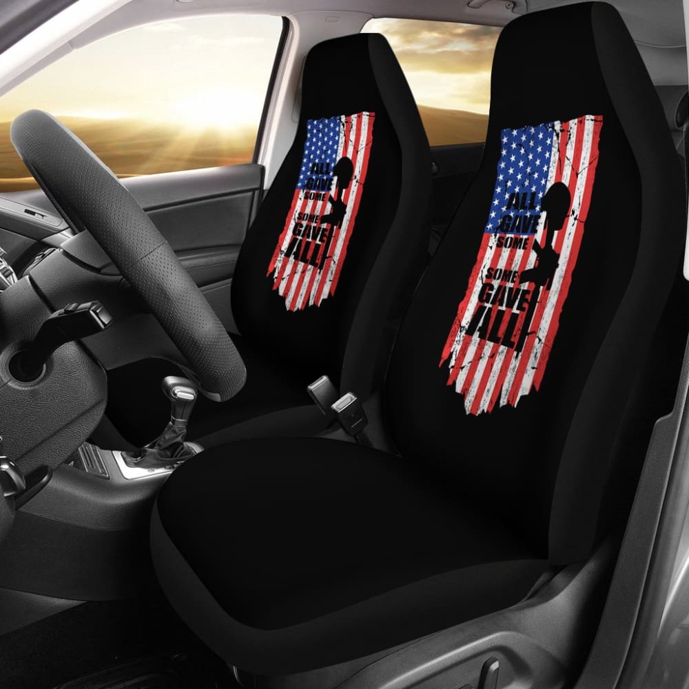 Patriotic Memorial Day Car Seat Covers - American Flag Design for Trucks & SUVs - Durable & Comfortable - Perfect for Veterans Day, 4th of July & Military Appreciation Events