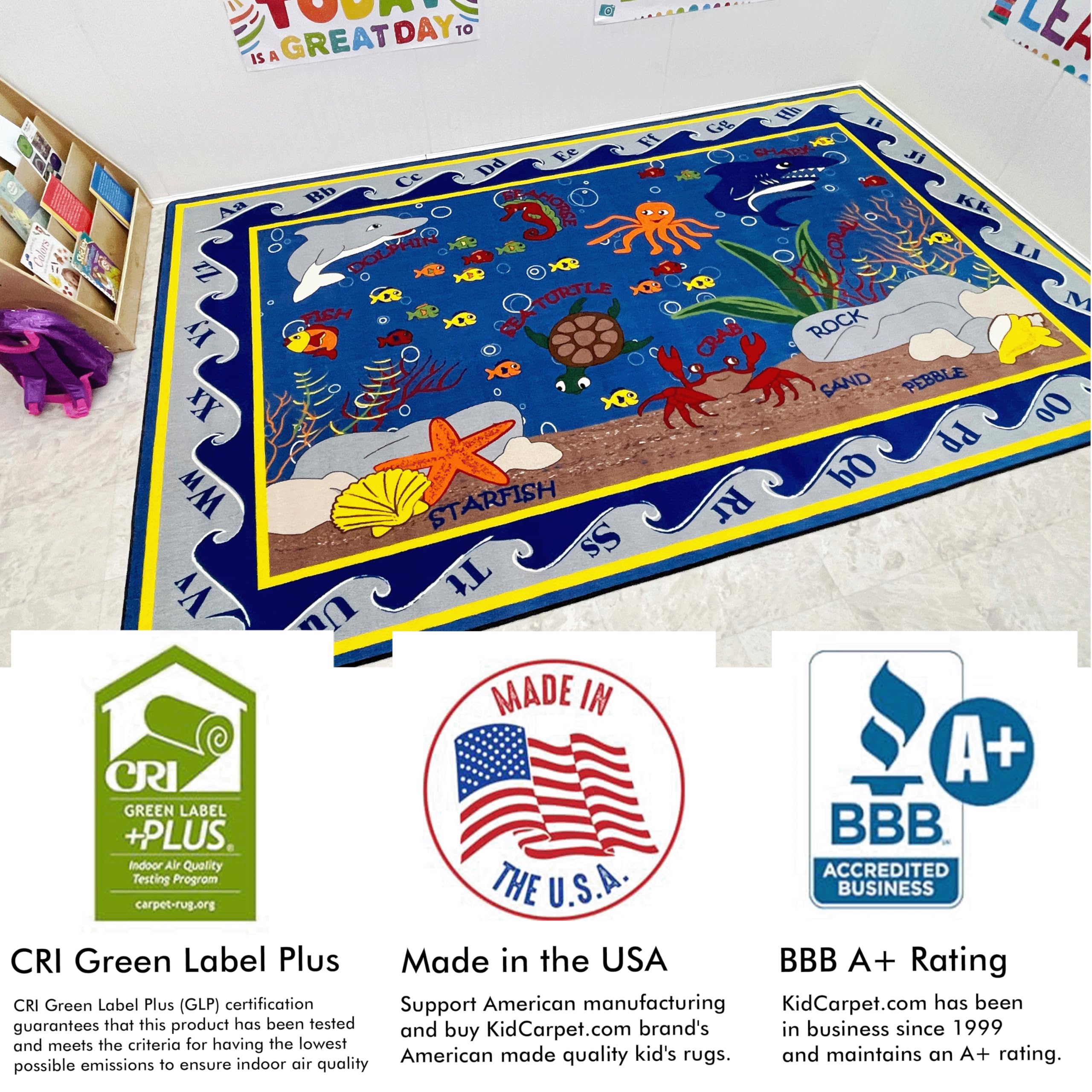 Educational Kids Carpet - 6' x 8'6