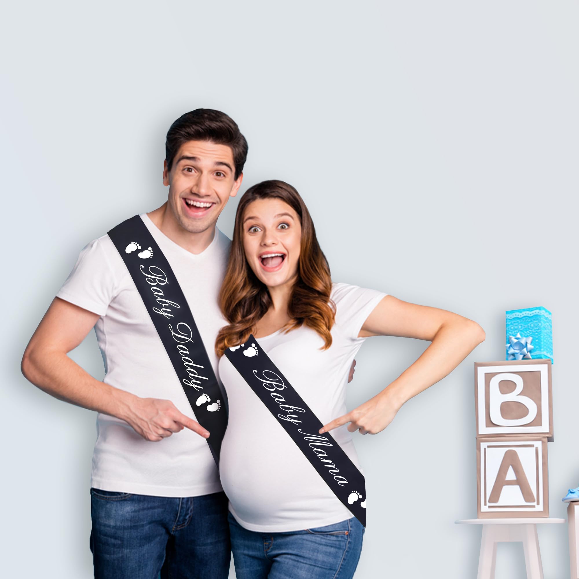 Funny Baby Shower Sash for Mama To Be - Black with White Lettering | Gender Reveal Party Decor, New Mom Gifts & Favors | Perfect for Baby Showers, Gender Reveals & Maternity Celebrations