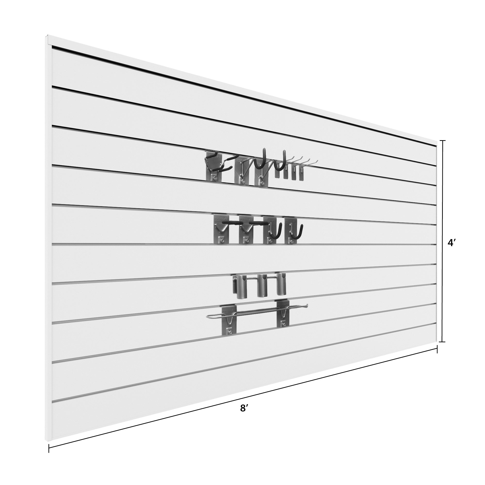 PVC Slatwall Sports Bundle - Durable Wall Panel System for Organizing Sports Equipment | Perfect for Garages, Gyms & Retail Stores