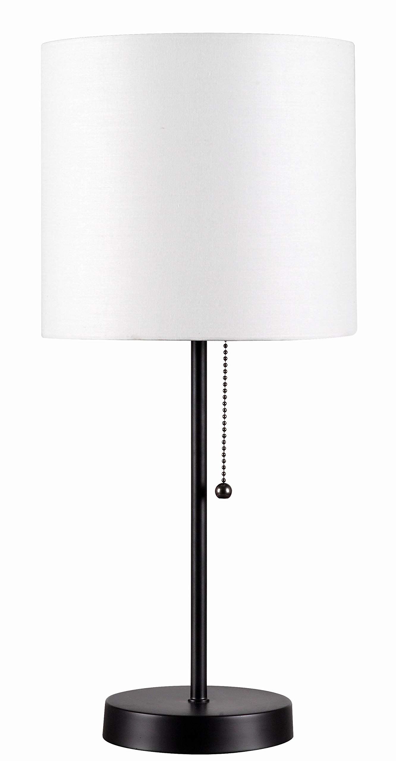Kenroy Home 32714BL-WH Modern Black & White Accent Table Lamp - Small Nightstand Lamp for Bedroom, Living Room, or Office Decor