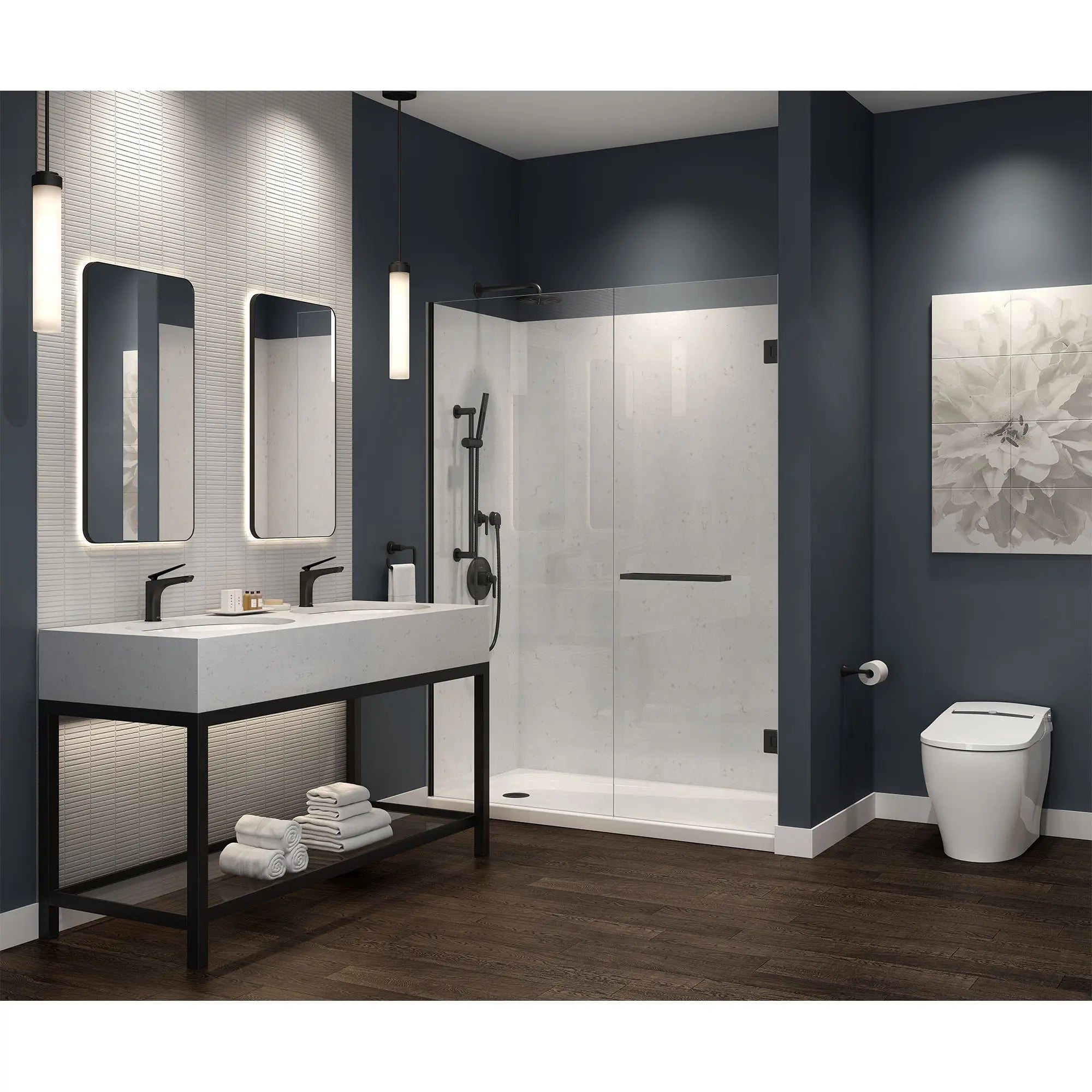 Modern Hand Shower Set with 1.8 GPM/6.8 LPM Flow Rate - Perfect for Bathroom Renovation & Spa-Like Shower Experience