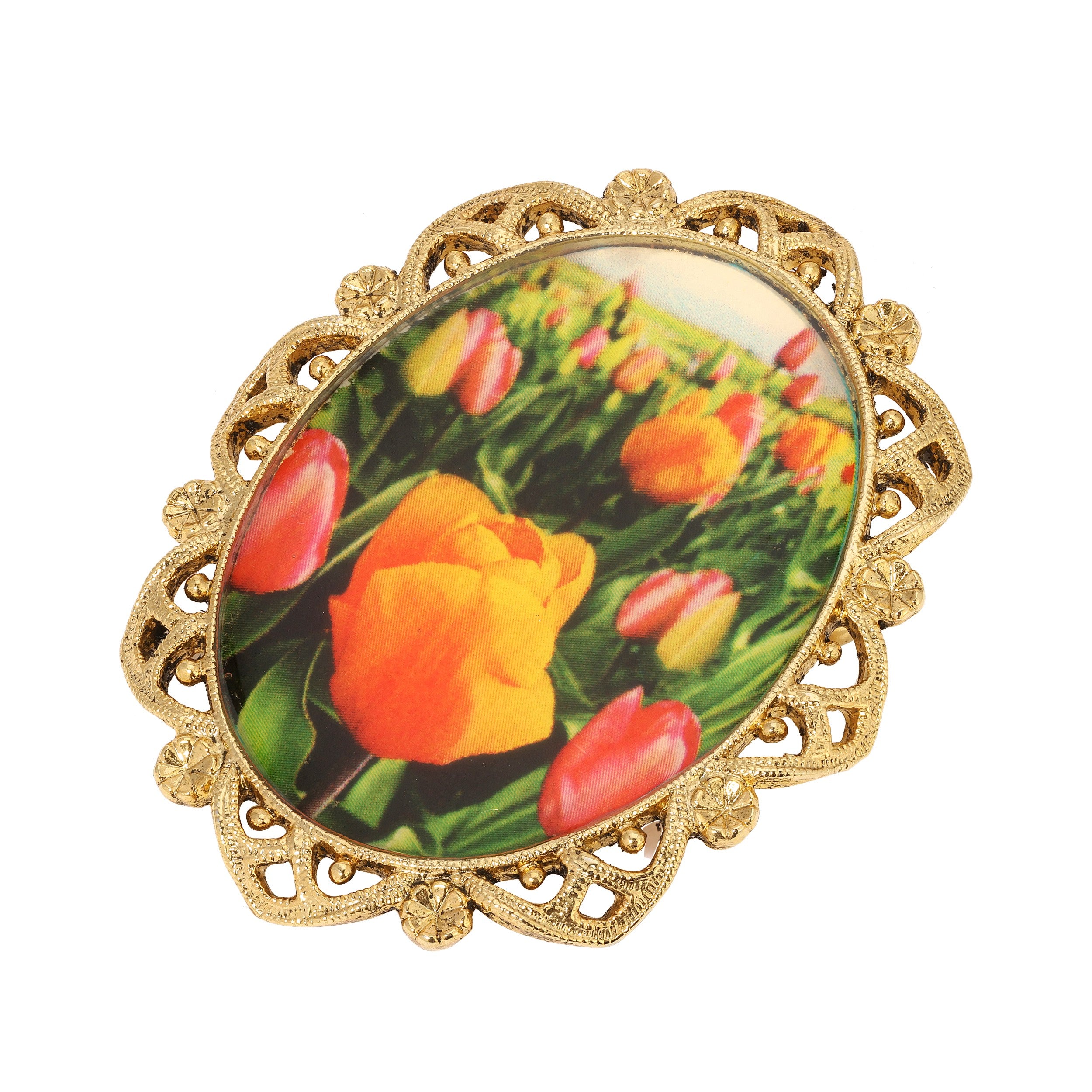 Gold Tone And Orange