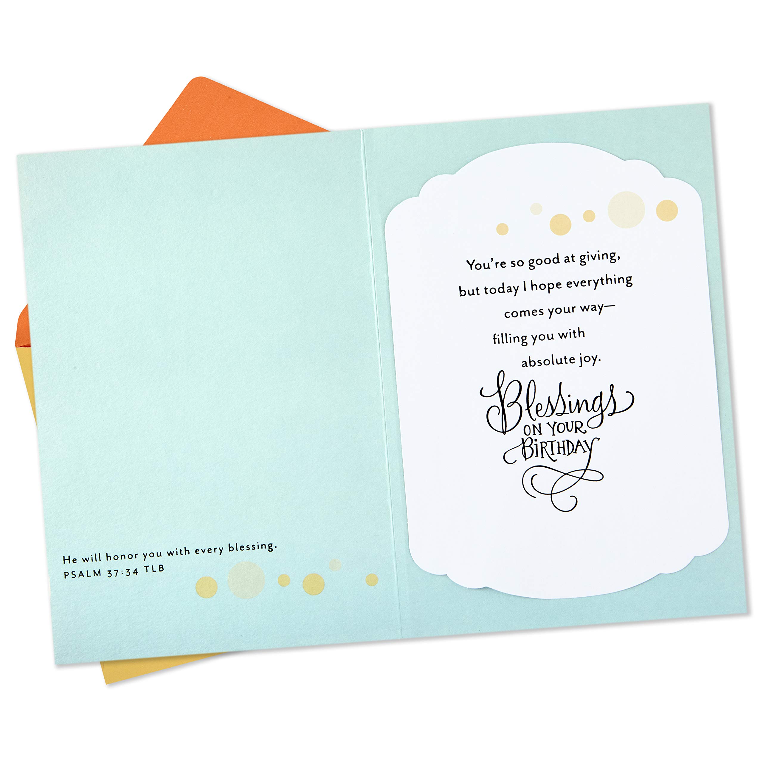 Hallmark DaySpring Religious Birthday Card - Blessings On Your Birthday - Christian Greeting Card for Friends & Family - Perfect for Church Members, Bible Study Groups & Faith-Based Celebrations