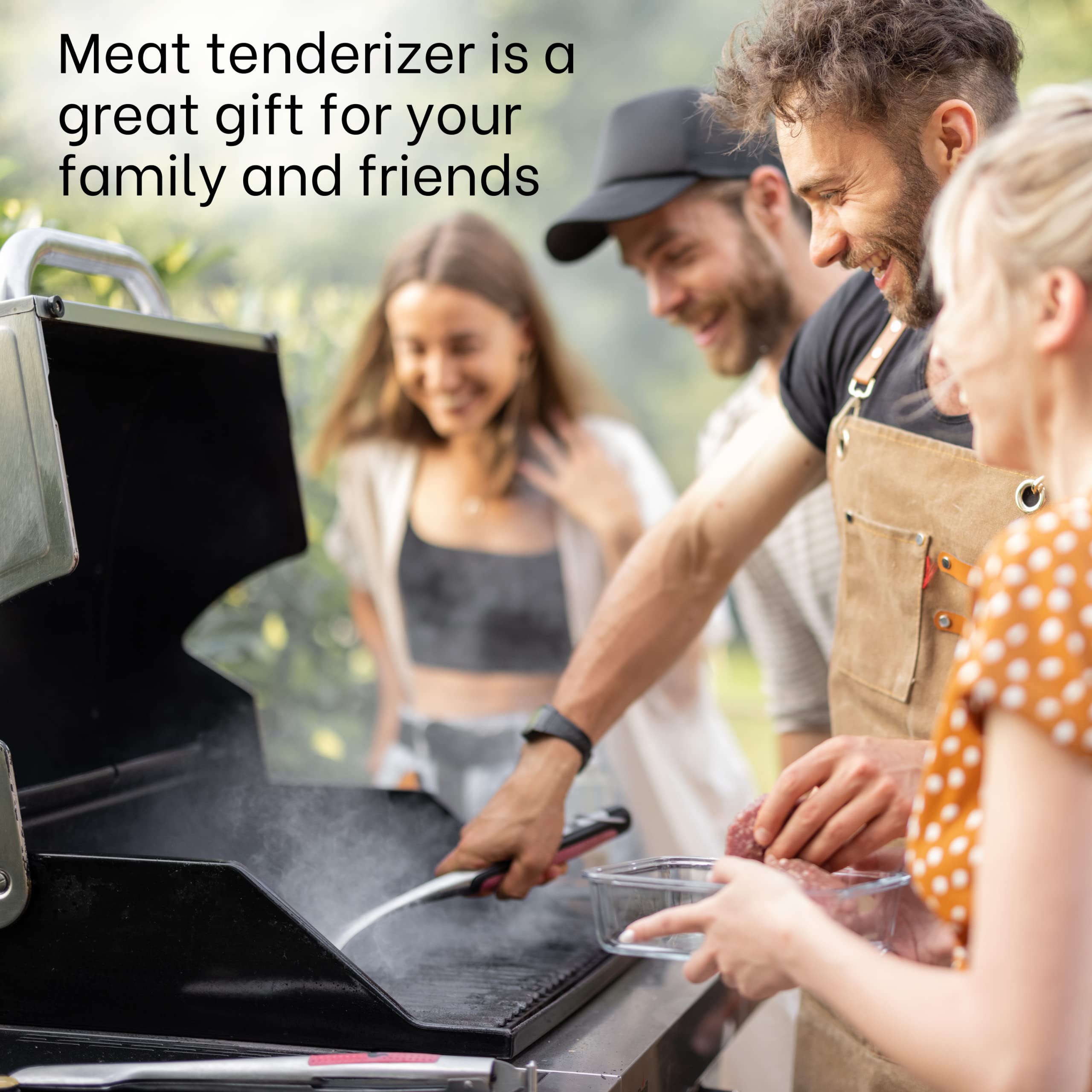 Heavy Duty Manual Meat Tenderizer - Professional Steak Flattening Tool with Clamp-on Design for Beef, Chicken & Pork | Perfect for Restaurants, Butcher Shops & Home Cooking