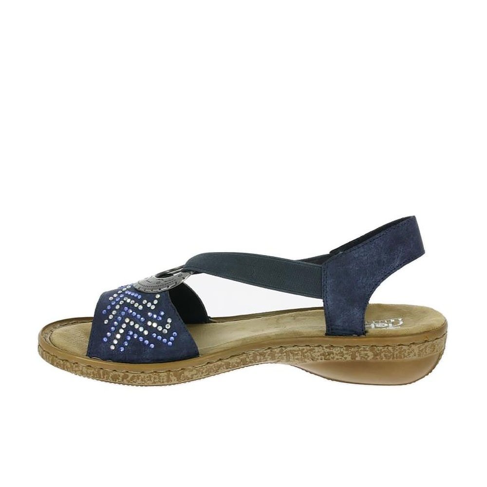 Rieker Women's Chevron Casual Sandals - Comfortable Summer Walking Shoes for Beach, Travel & Everyday Wear