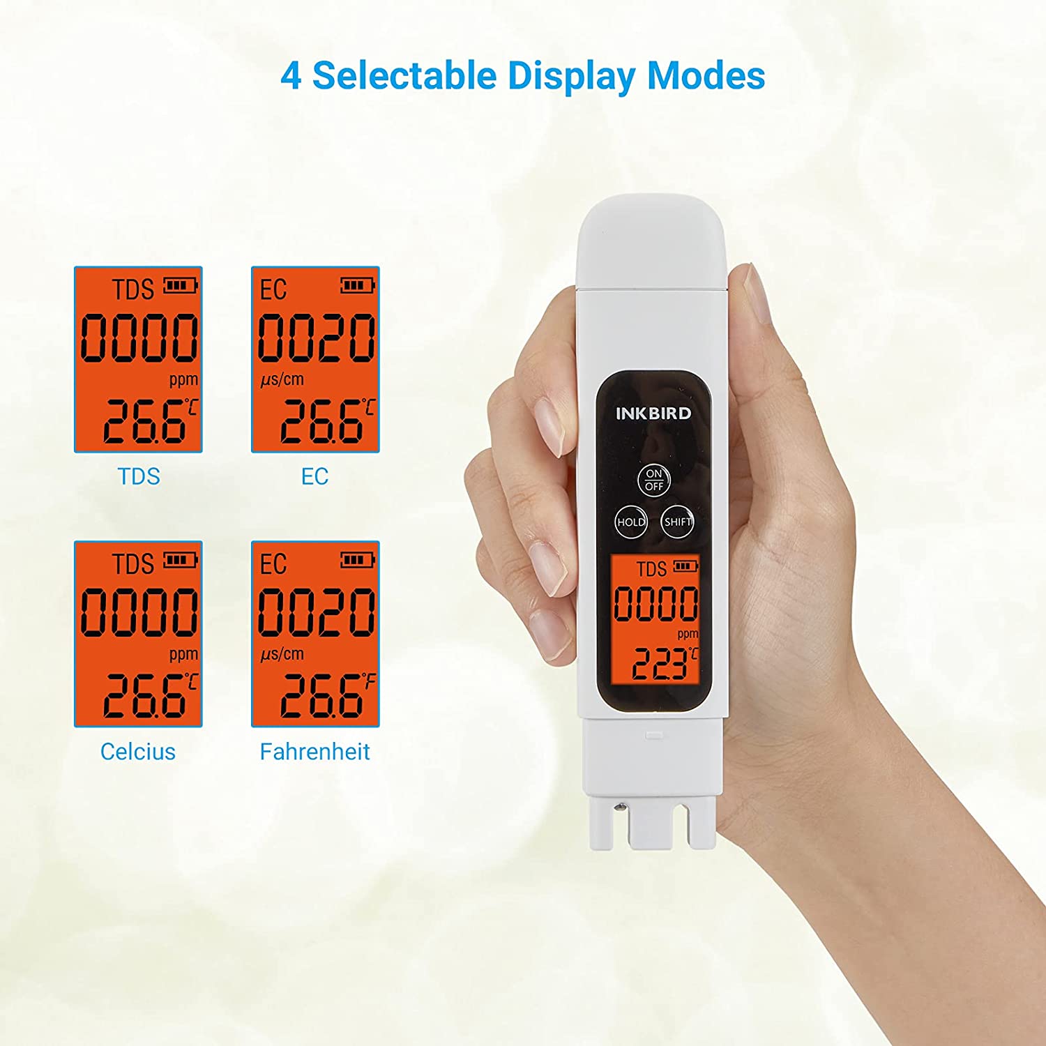 ITDS 01 Digital Water Quality Tester - Accurate pH, TDS & Temperature Meter for Drinking Water, Aquariums & Pools | Home, Lab & Outdoor Use