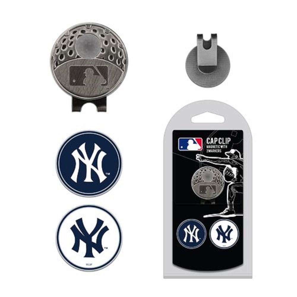 Team Golf MLB Golf Cap Clip with 2 Removable Double-Sided Enamel Magnetic Ball Markers - Easy Hat Attachment for Golfers | Perfect for Golf Courses, Driving Ranges & Sports Fans