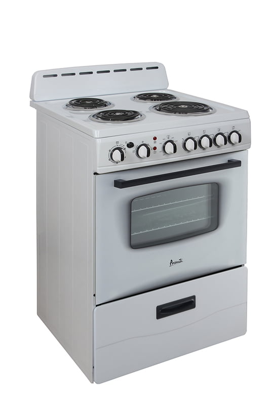 Avanti ERU240P0W 24 Inch Electric Range Stove - Compact Kitchen Appliance for Small Spaces, Apartments & RVs - Perfect for Baking, Cooking & Meal Prep