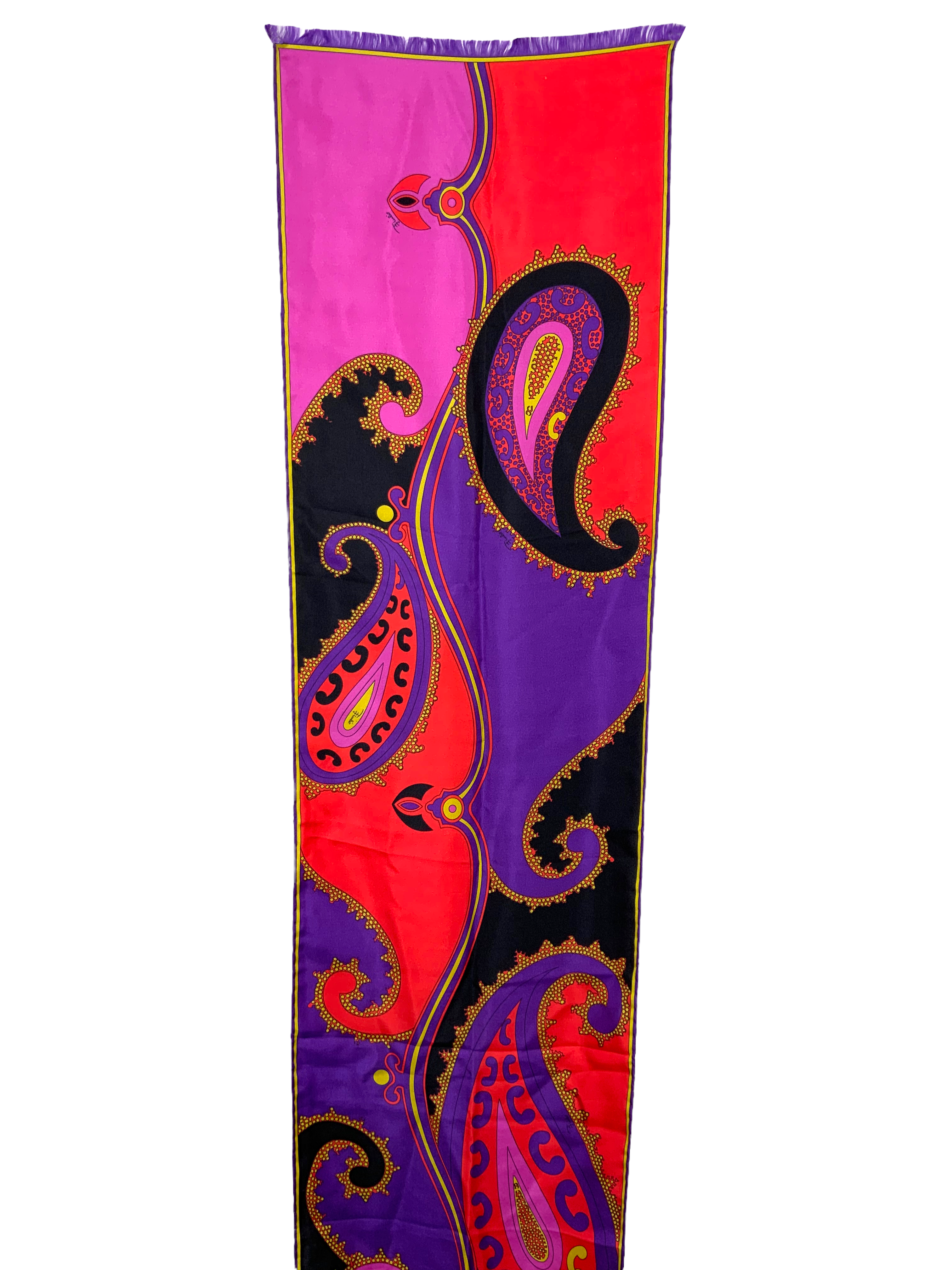 Emilio Pucci Paisley Printed Oblong Silk Scarf - Luxury Fashion Accessory for Women, Elegant Shawl Wrap for Parties, Weddings & Special Occasions