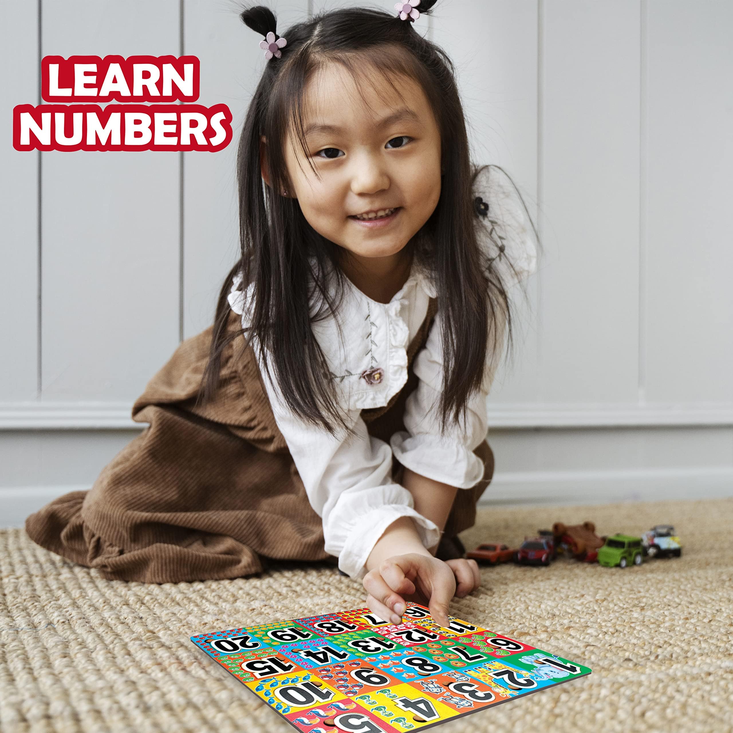 JOYWOW Wooden Alphabet & Numbers Puzzle - Montessori Learning Toy for Toddlers Ages 2-4 | Educational ABC 123 Game | Perfect Gift for Preschool Boys & Girls | Use for Homeschooling, Classroom Activities & Early Childhood Development