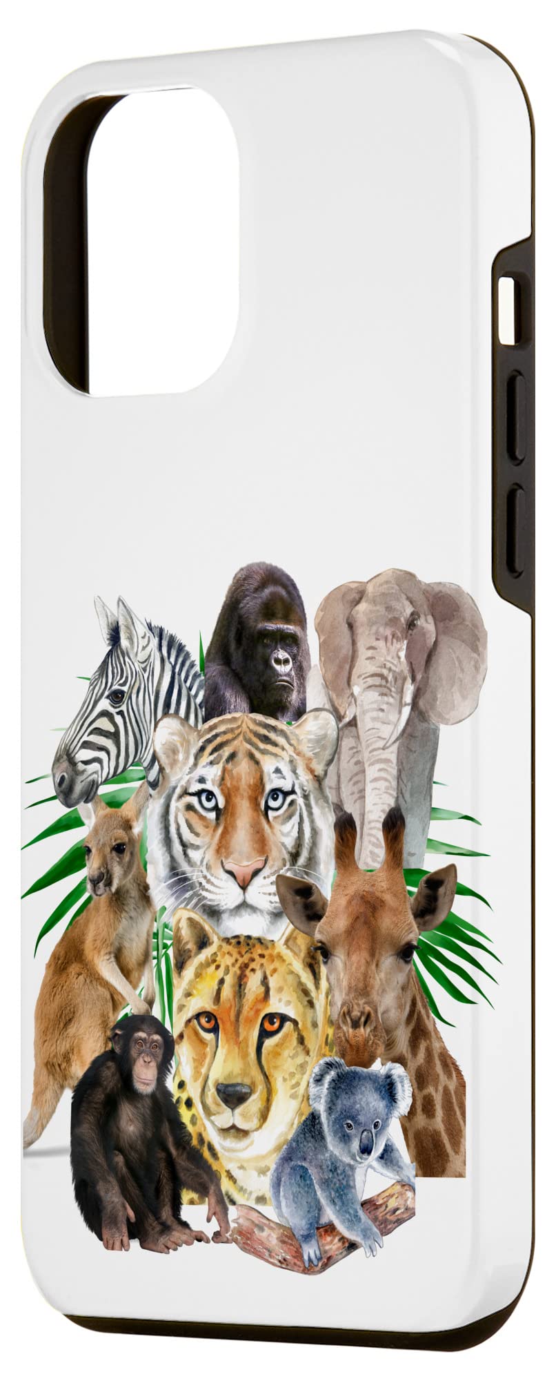 iPhone 12 Pro Max Case with Safari Animals Design - Lion, Zebra & Kangaroo Jungle Wildlife Theme | Perfect for Zoo Lovers & Nature Enthusiasts