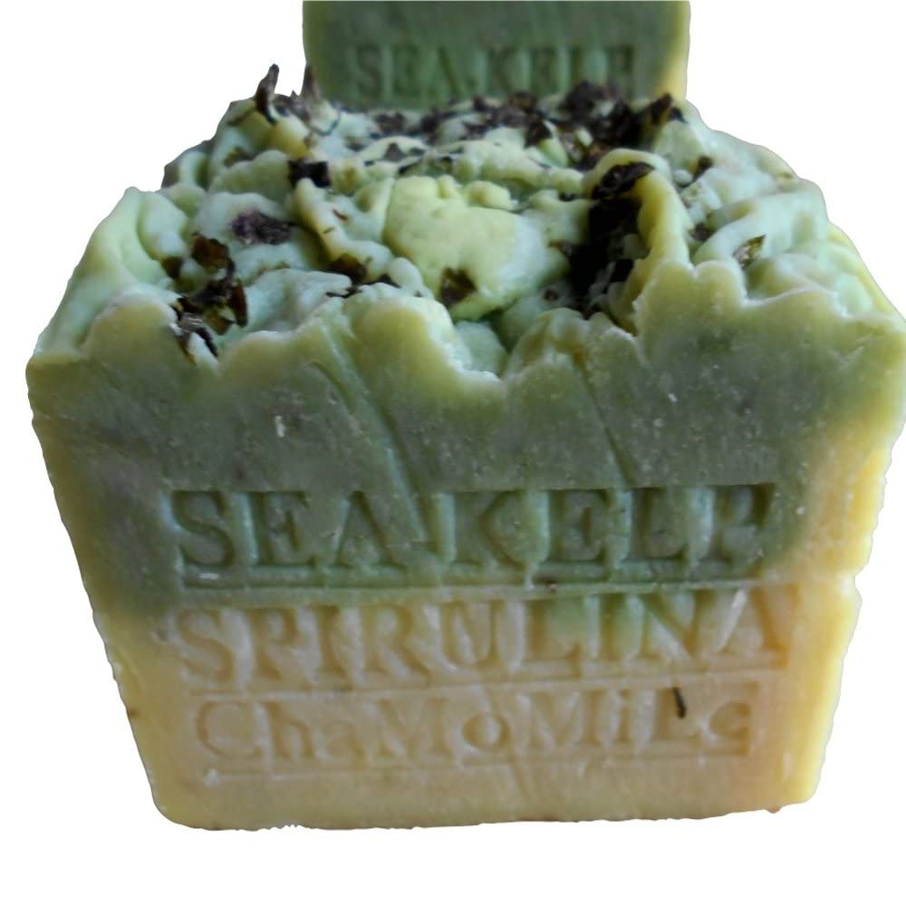 Organic Handmade Soap with Sea Kelp & Chamomile - Natural Moisturizing Bar for Sensitive Skin - Perfect for Daily Face & Body Cleansing, Spa & Relaxation Gifts