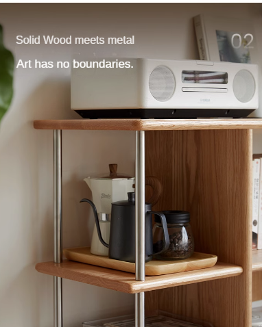 Oak Solid Wood Modern Bookcase - Stylish Bookshelf for Home & Office - Perfect for Living Room, Bedroom, and Study Room Organization