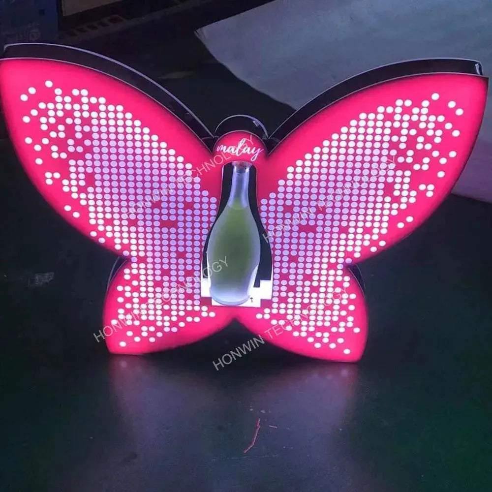 Rechargeable LED Champagne Bottle Display Case - 3 Bottle Capacity for Armand de Brignac & Ace of Spade - Perfect for Nightclubs, VIP Events & Luxury Gift Presentations