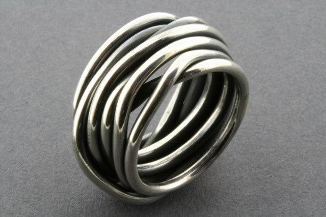 Chuy Knot Ring Oxidized Silver - Boho Chic Jewelry for Women, Trendy Stackable Rings for Everyday Wear & Special Occasions