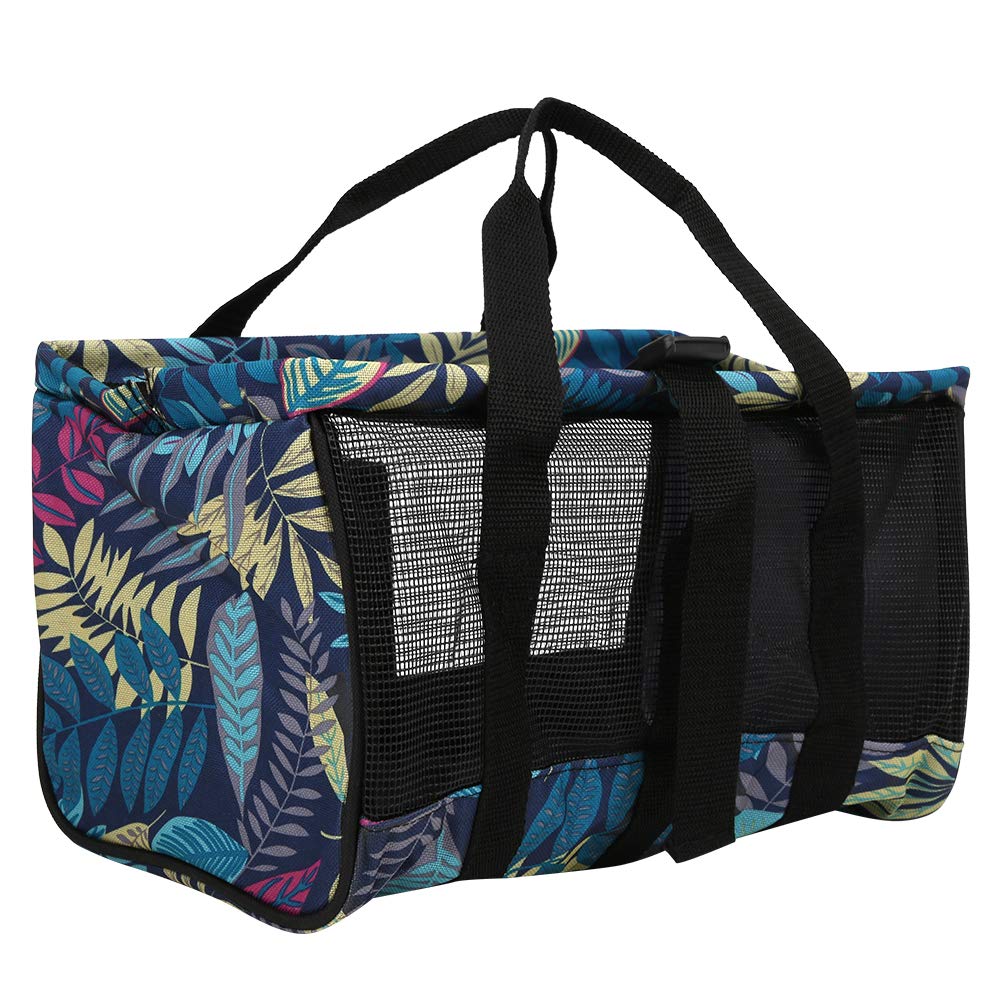 AlvinliteHome Blue Leaf Pattern Mesh Garden Tool Storage Bag - Durable & Waterproof Organizer for Shovels, Rakes, Gloves - Perfect for Backyard, Shed & Outdoor Gardening Storage
