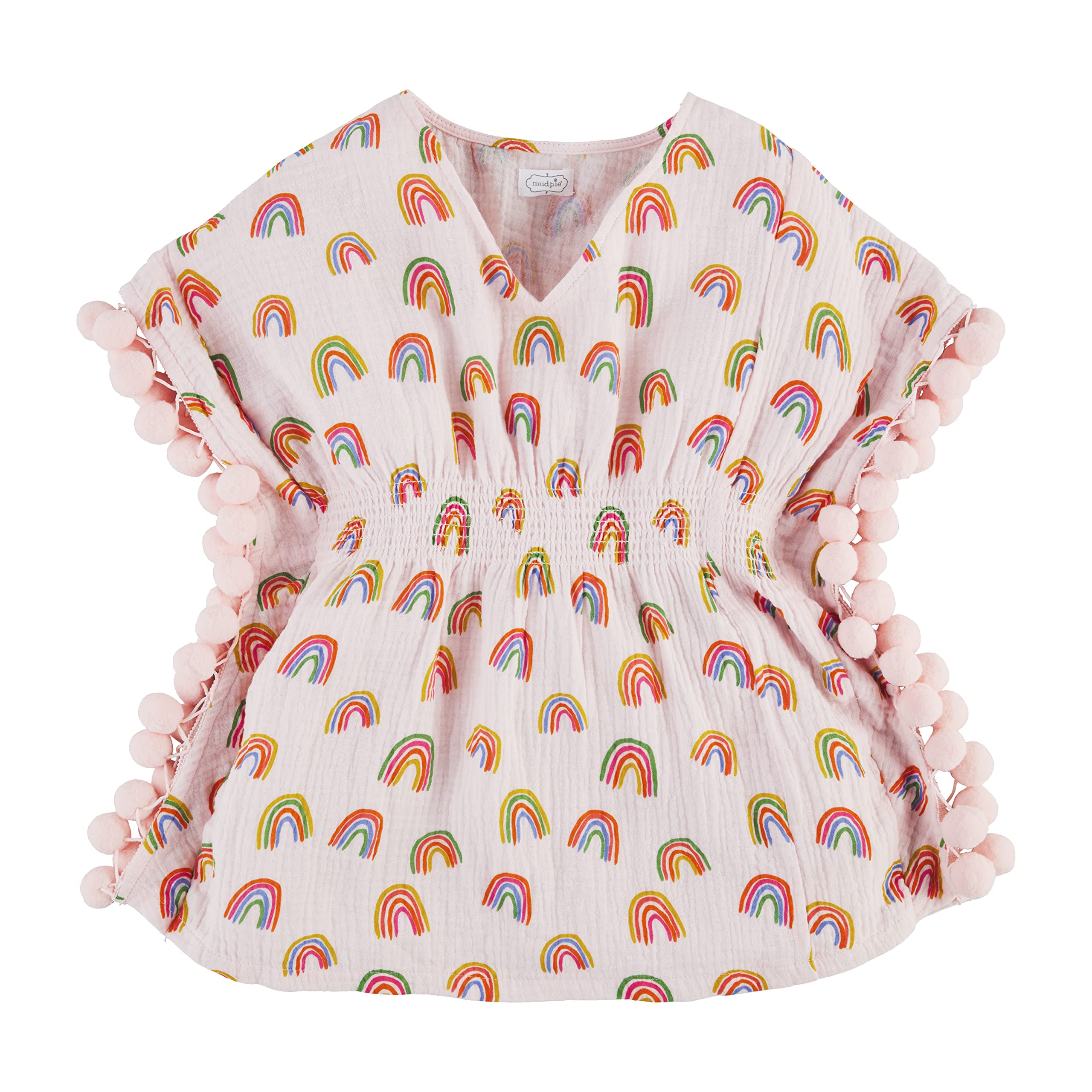 Mud Pie Girls Rainbow Cover-Up Swimsuit | Cute Beach Dress for Toddler & Kids | Perfect for Pool, Beach & Summer Outings
