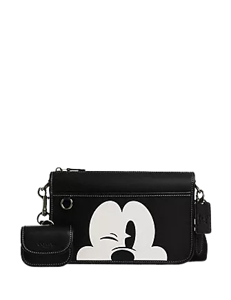Coach Disney x Coach Heritage Convertible Crossbody Bag with Wink Mickey Mouse Print - Stylish Handbag for Women, Perfect for Casual Outings, Travel & Disney Theme Events