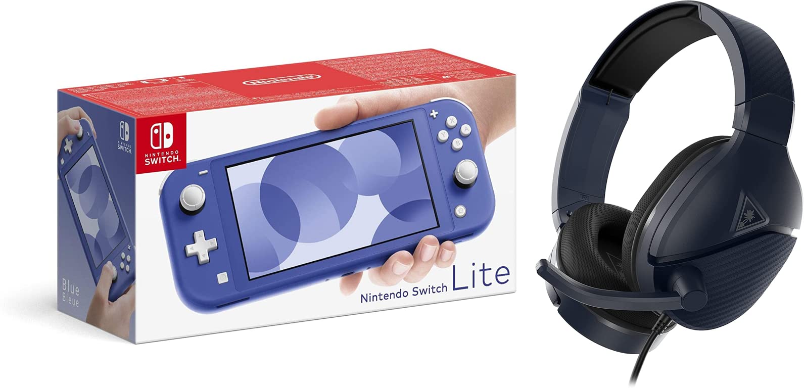 Nintendo Switch Lite - Blue Handheld Console with Recon 200 Gen 2 Gaming Headset | Portable Gaming Bundle for Travel & Home Entertainment