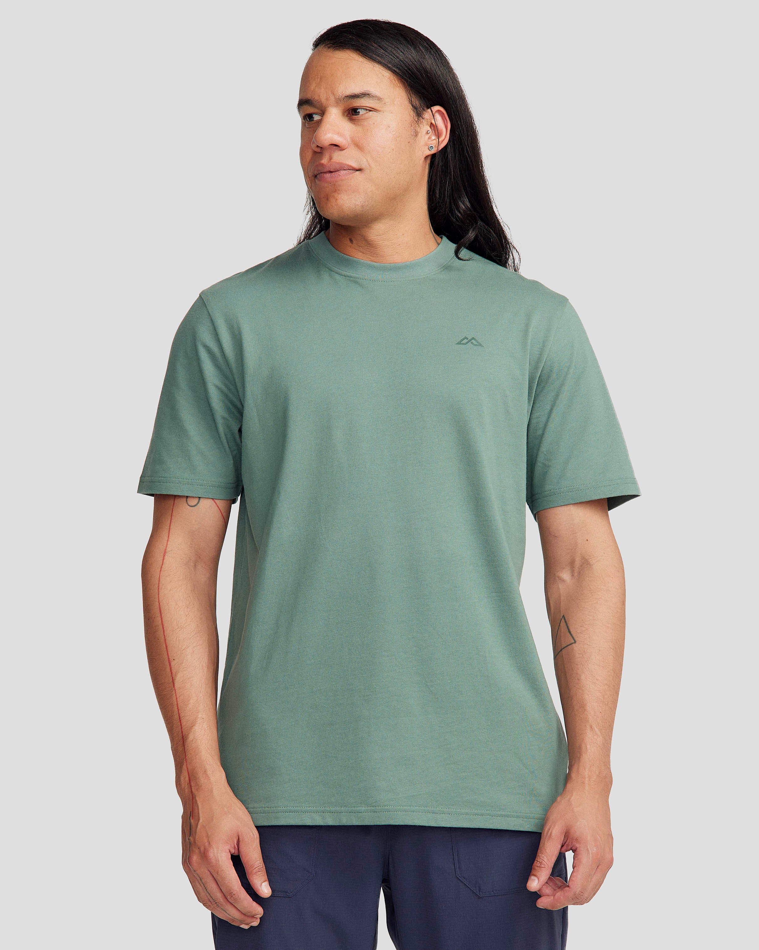 Premium Men's NZ Heritage Organic Cotton T-Shirt - Light Forest Green - Eco-Friendly Casual Wear for Everyday Comfort