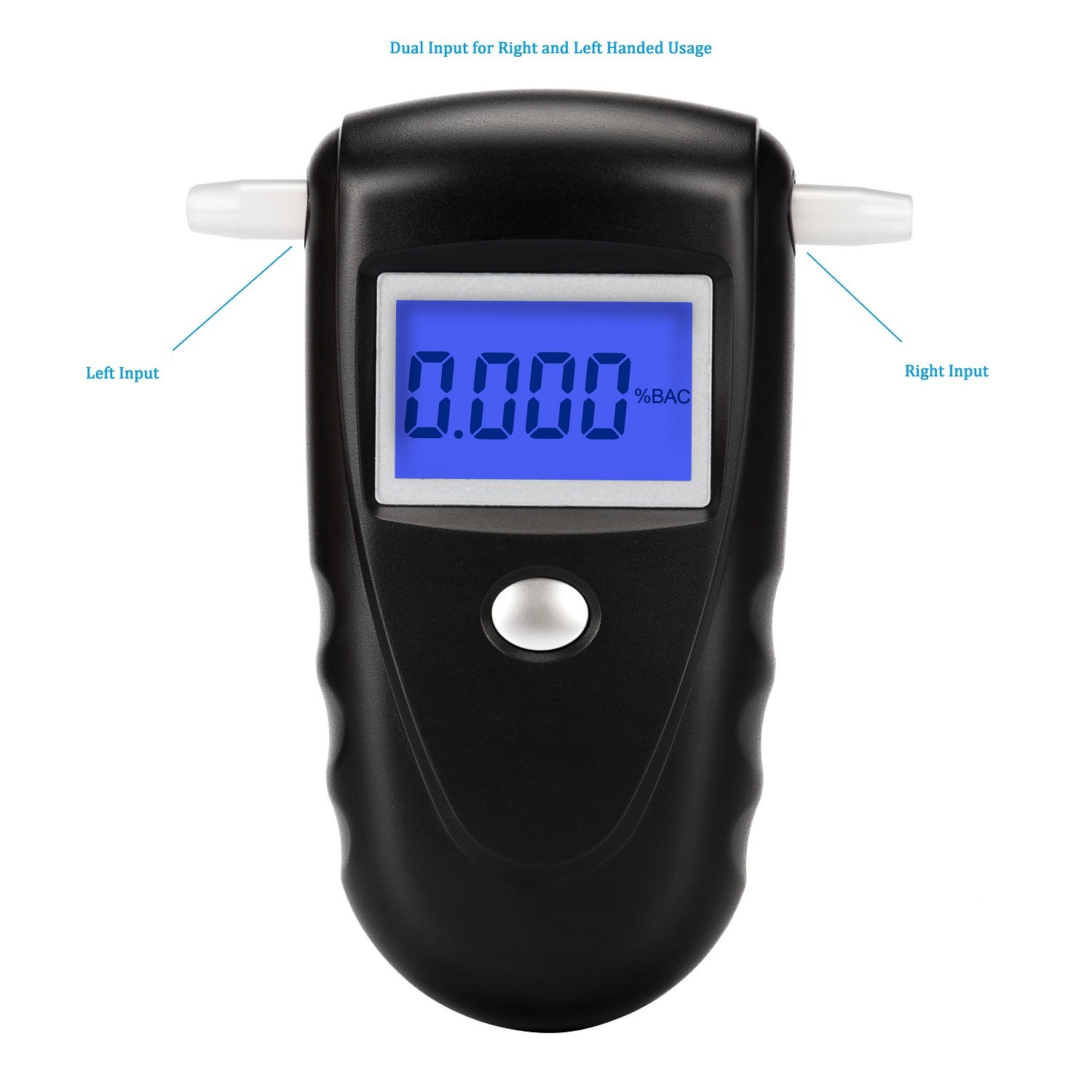 Professional Digital Breathalyzer - Portable Alcohol Breath Tester with 10 Disposable Mouthpieces for Personal & Workplace Safety | Accurate BAC Measurement for Drivers, Party-Goers & Safety Officers