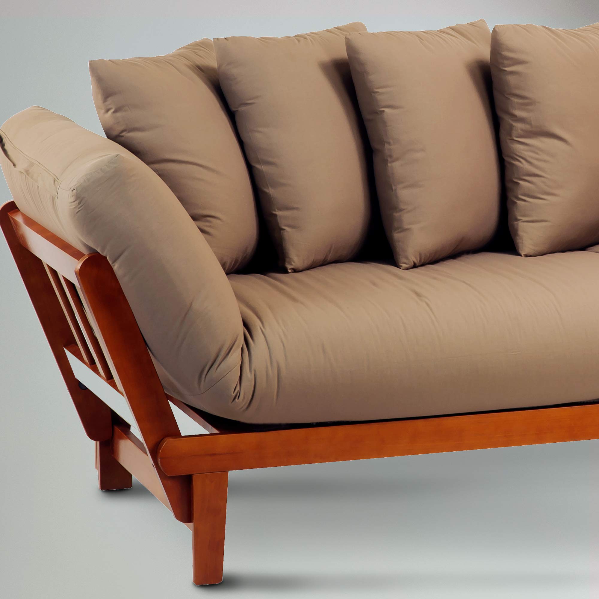 Casual Home Fabric Lounger Sofa Bed with Removable Cover - Single Size for Small Spaces, Living Room, Dorm, or Guest Room | Comfortable and Stylish Sleeper Sofa for Relaxing & Napping