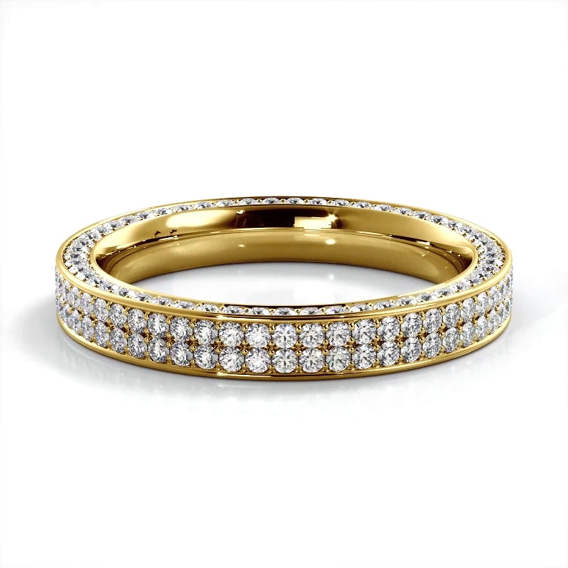 1.09 Carat Round Cut Diamond Three-Stone Wedding Ring for Women - Elegant Bridal Jewelry for Engagement, Anniversary & Special Occasions