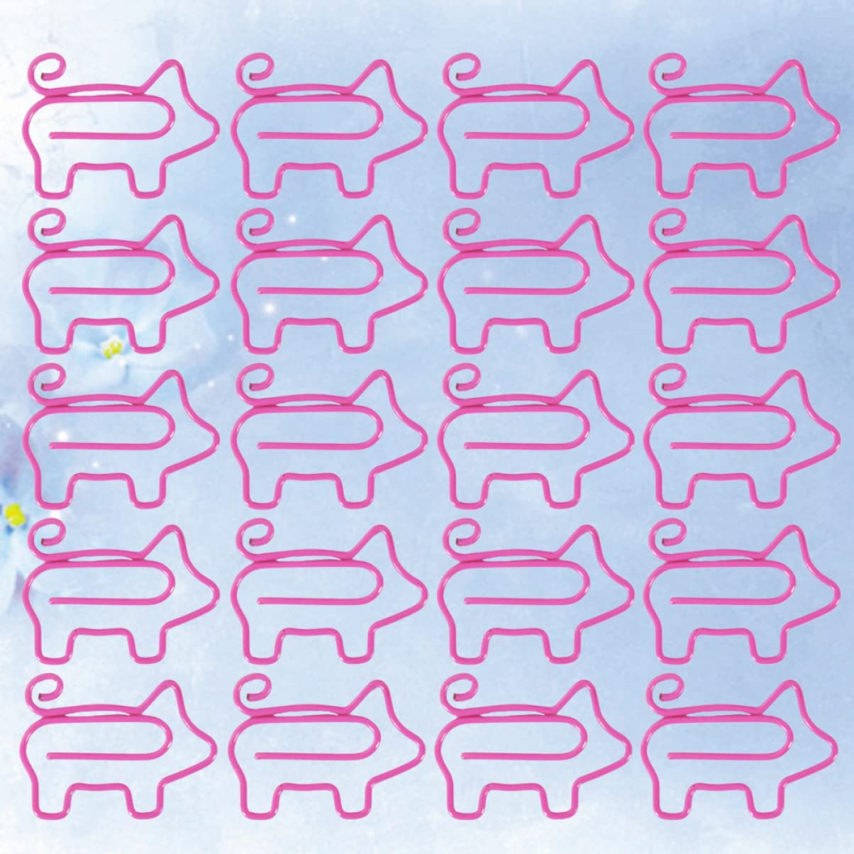 Operitacx 100pcs Metal Pig-Shaped Paper Clips - Decorative Office Supplies for Home, School & Office Organization - Fun Stationery for Notes, Documents & Bulletin Boards
