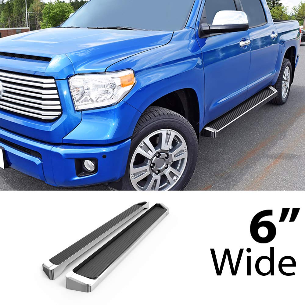 APS Running Boards for Toyota Tundra 2007-2021 CrewMax | Nerf Bars Side Steps with Anti-Slip Surface | Perfect for Off-Roading & Daily Use