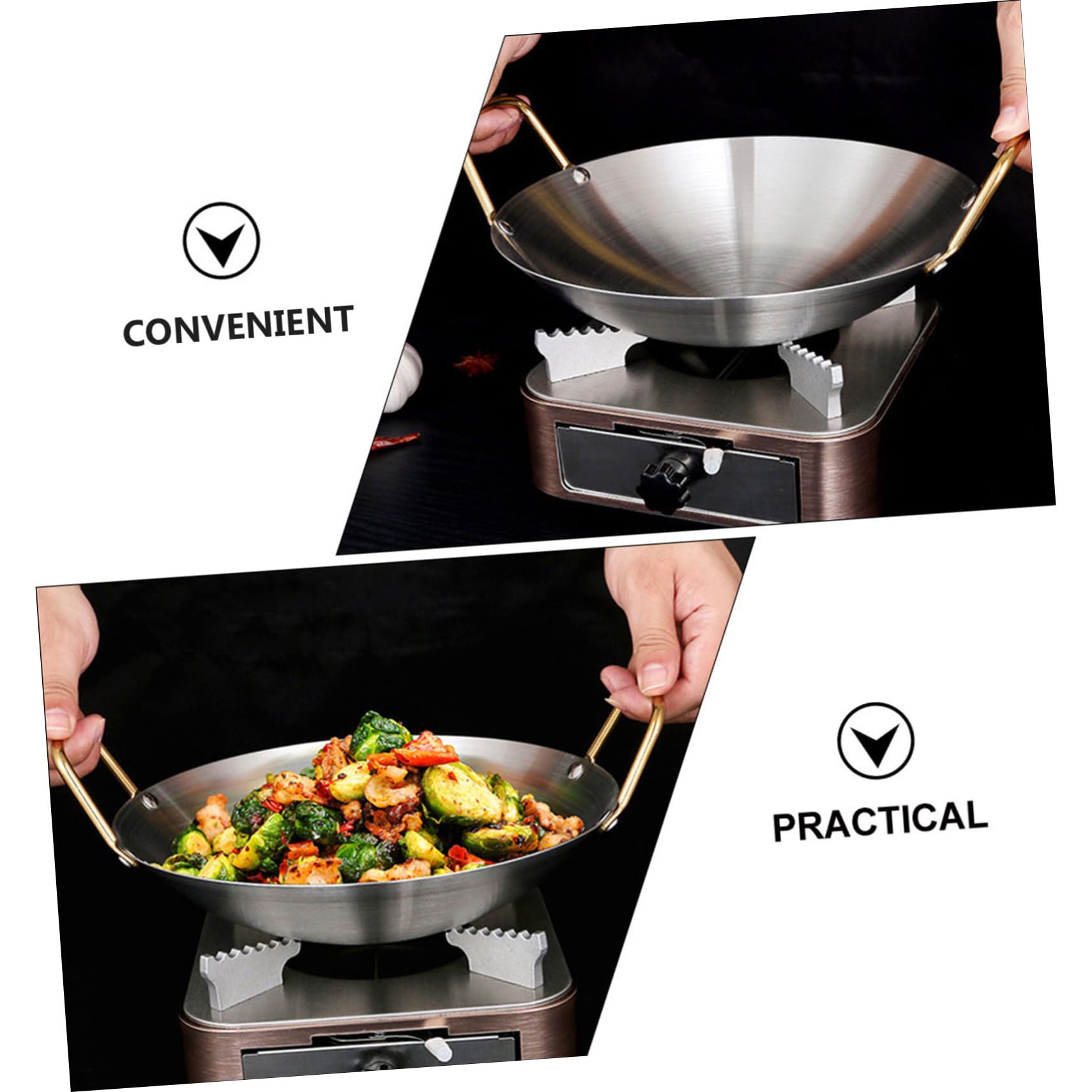 DOITOOL 1pc Stainless Steel Double Ear Pot - 5QT Kitchen Stockpot for Cooking, Soup, Wax Melting & More - Durable Home Cooking Pot for Household, Restaurant & DIY Projects