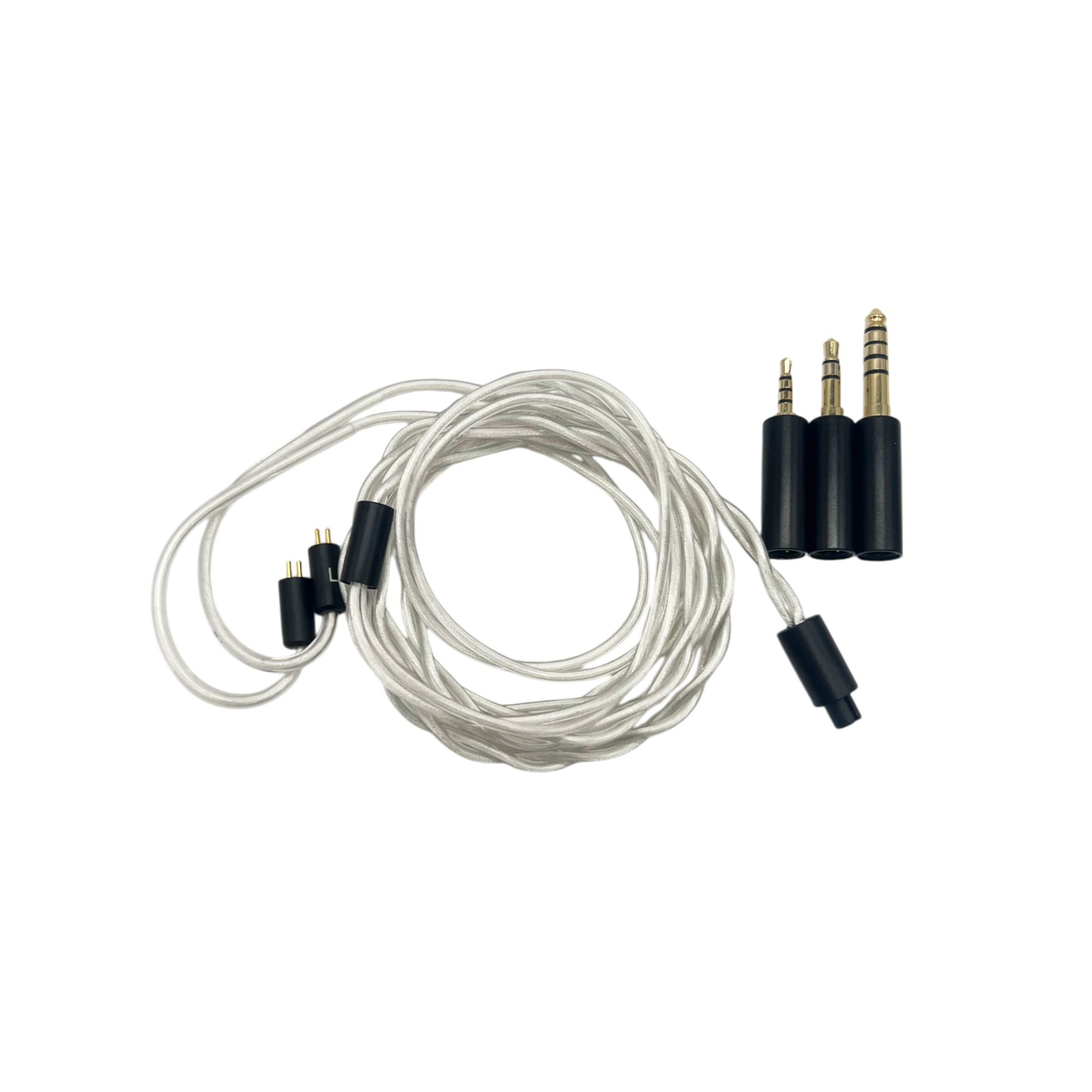 Strauss & Wagner Baden Silver 2 Pin to 3.5mm Upgrade Cable for In-Ear Monitors - High-Quality Audio Cable for Musicians, Audiophiles & Studio Use