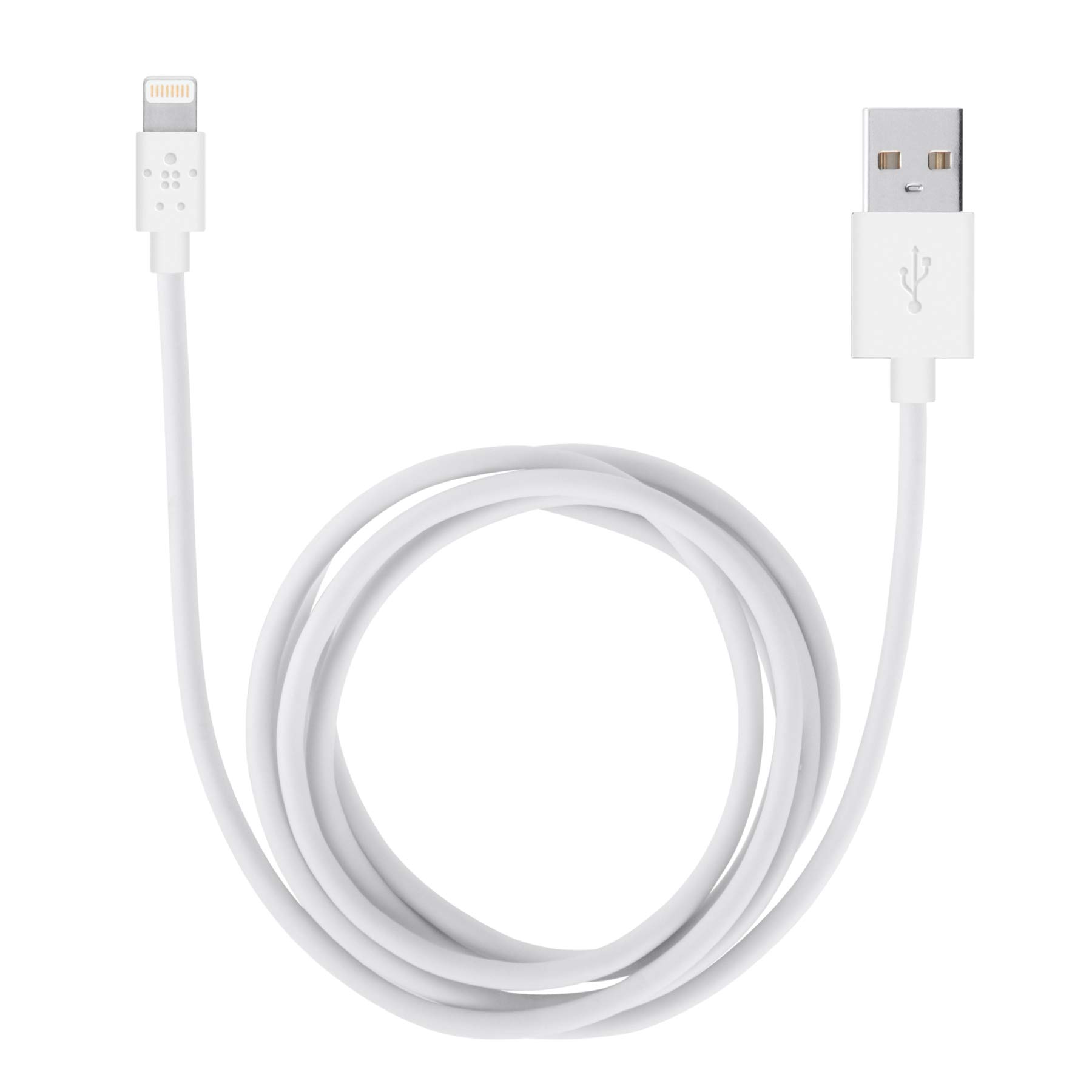 Belkin MFi Certified Lightning to USB Cable - 4ft/1.2m Fast Charging & Sync Cable for iPhone 15/14/13/12/11/XS/XR/X/8/7/6 (White) - Perfect for Home, Office & Travel Charging Needs