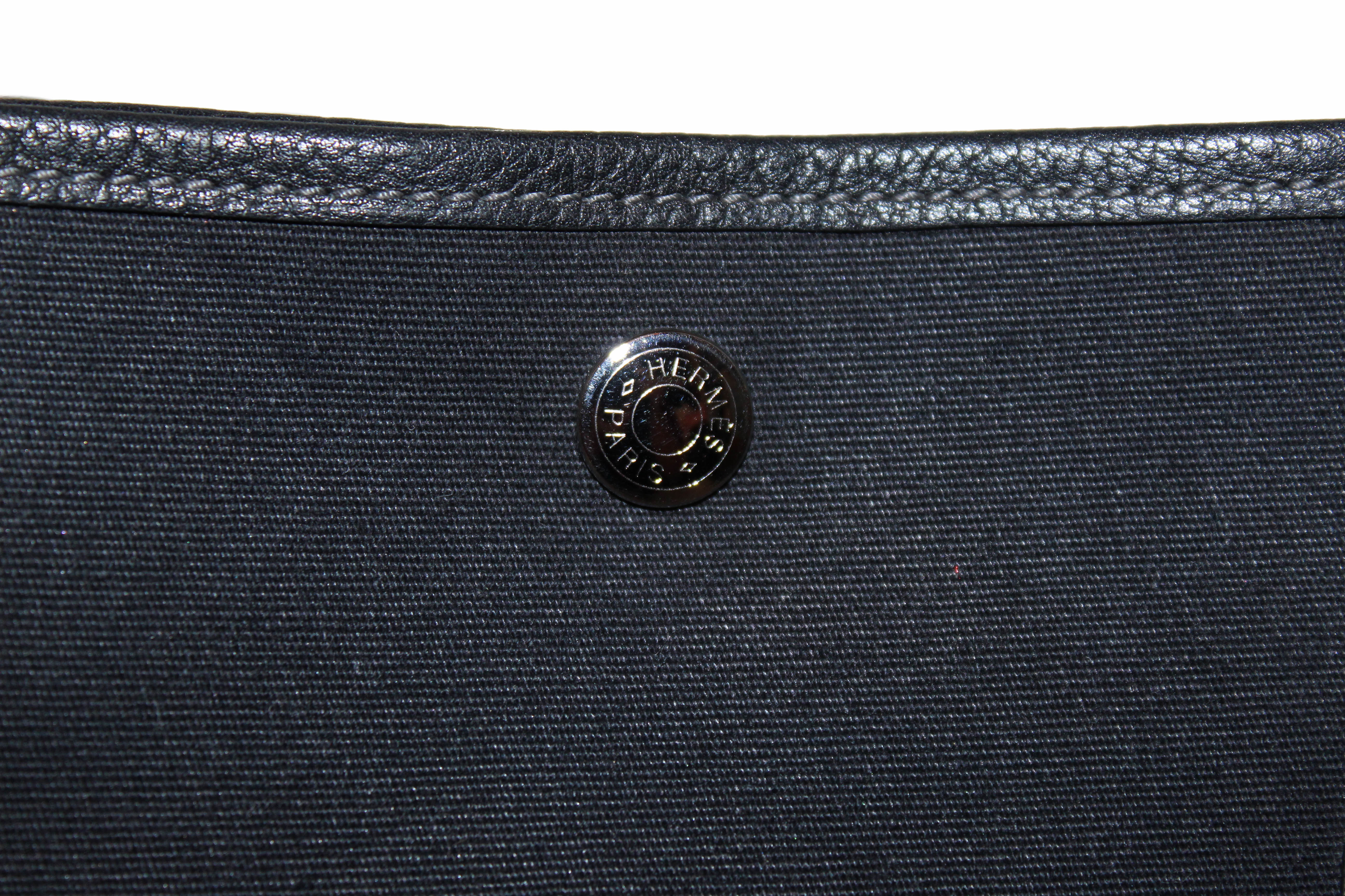 Authentic Hermes Black Toile and Leather Garden Party 36 MM Tote Bag - Luxury Designer Handbag for Women, Perfect for Work, Travel & Everyday Use