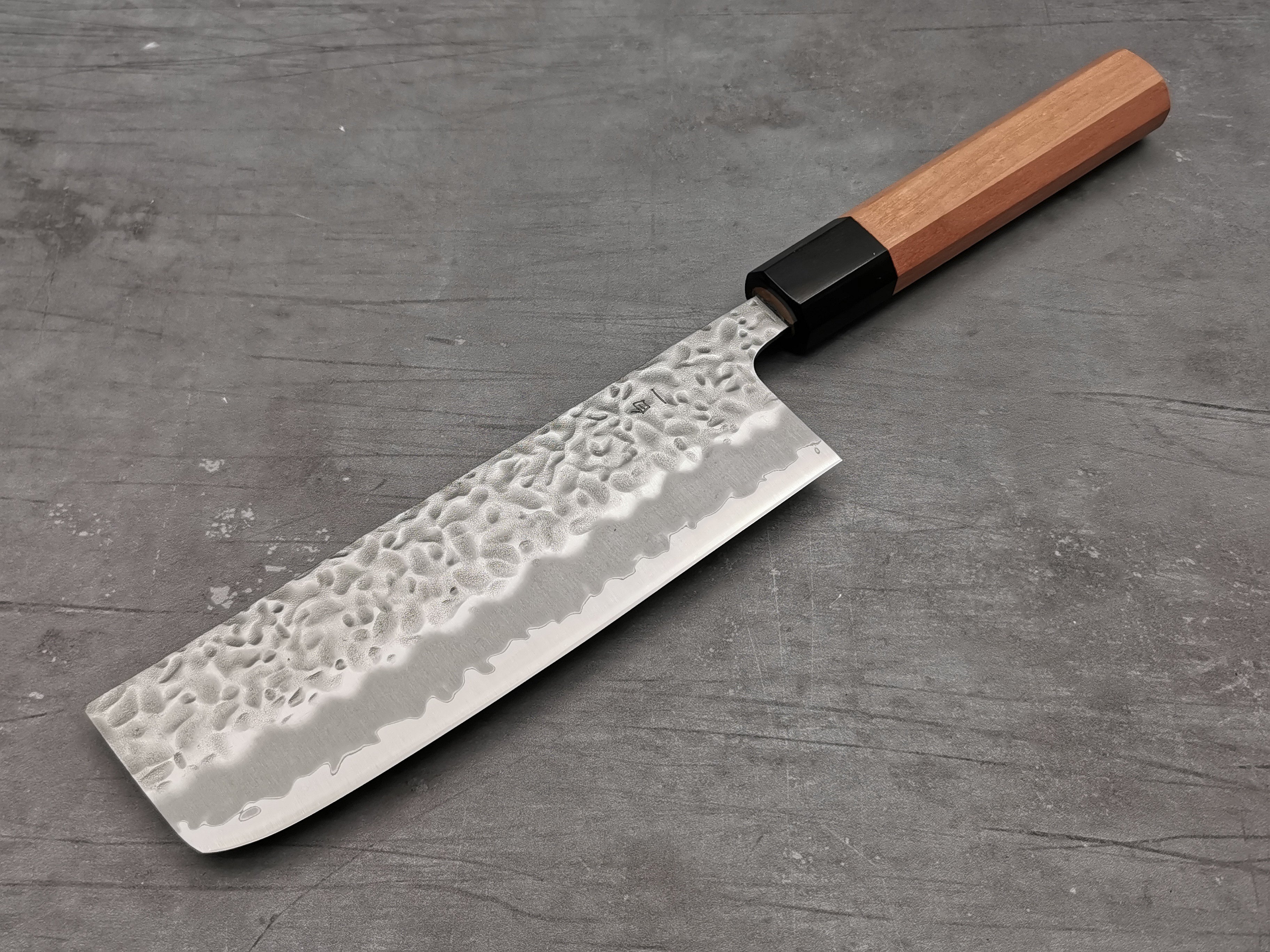 Premium Japanese Nakiri Knife - Kaneshige Hamono White #1 Tsuchime - Professional Chef's Vegetable Knife for Slicing, Dicing & Chopping - Perfect for Home Kitchens & Sushi Restaurants