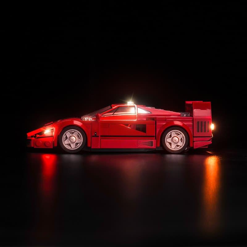 LEGO Speed Champions Ferrari F40 Supercar 76934 Light Kit - LED Building Blocks Lighting Set for Car Models - Perfect for Display & Nighttime Showcase