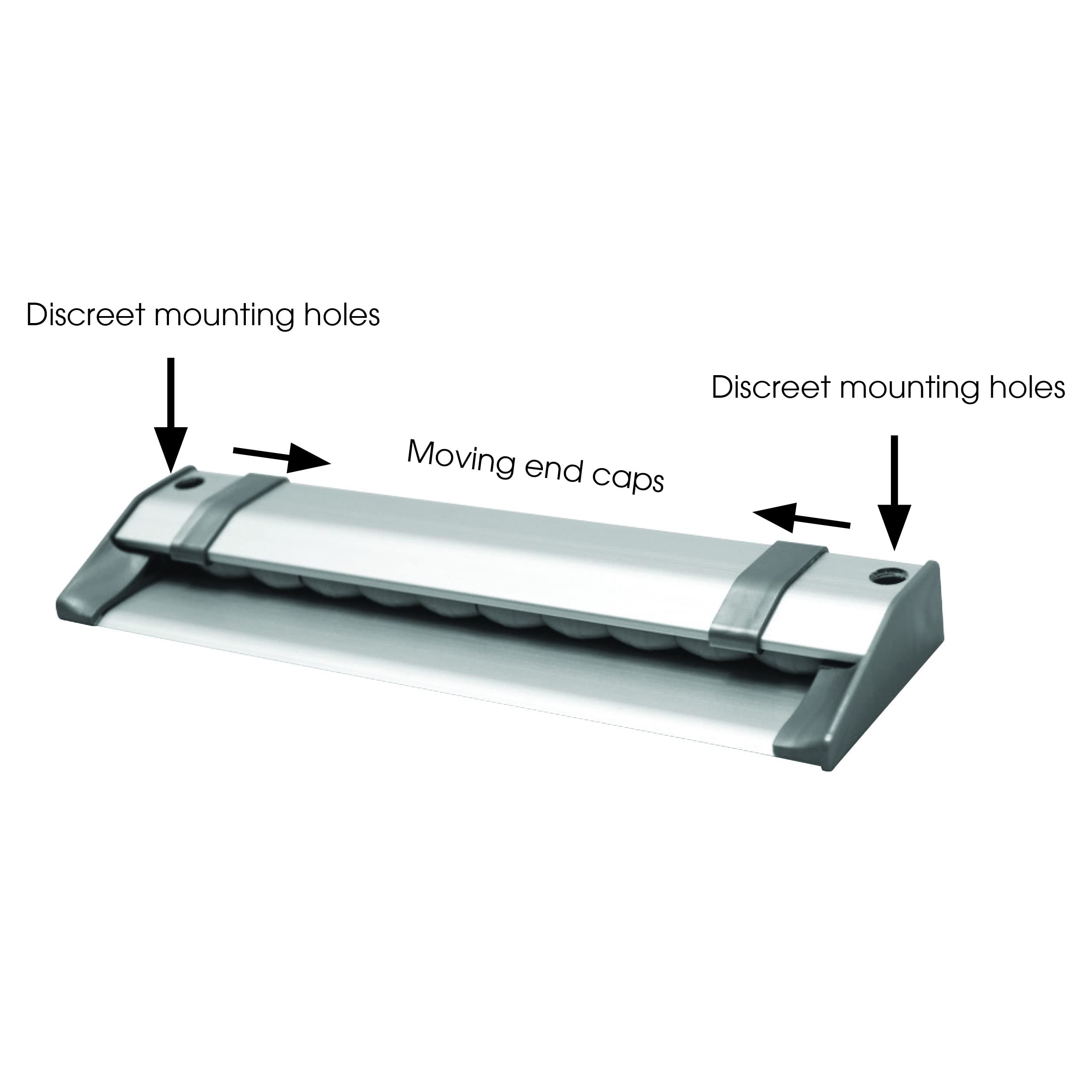 40 Inch Aluminum Restaurant Ticket Holder - Wall Mounted Kitchen Order Tab Grabber, Receipt Check Slide Rack for Fast Notes, Office Memo Paper Clip & Menu Organizer - Perfect for Restaurants, Cafes, Offices & Home Kitchens