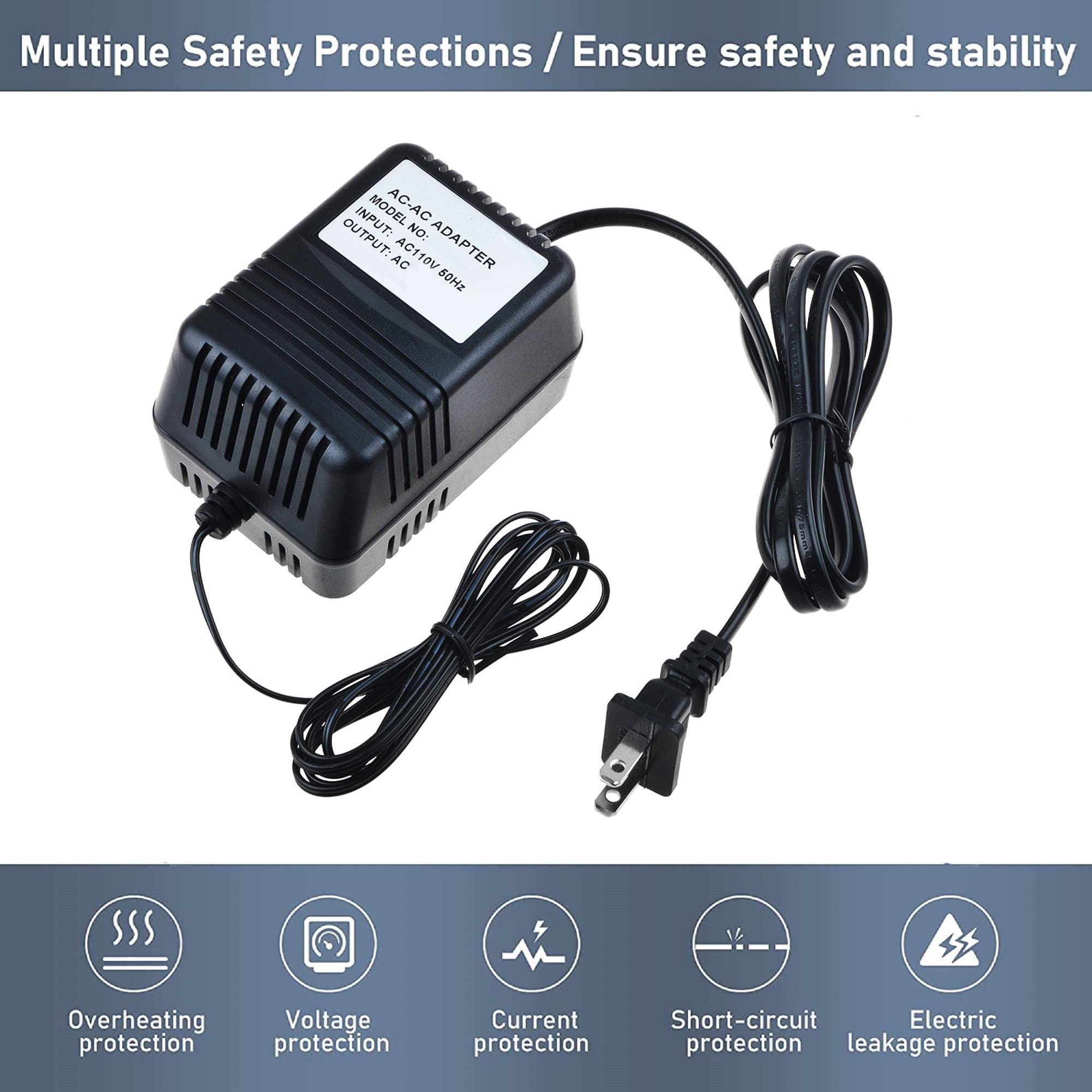 Rolls RM65b HEX Mix 6x4 Mixer AC Power Adapter Charger - Replacement Power Cord for ProAudioStar Mixers | Perfect for Studio Recording & Live Performances