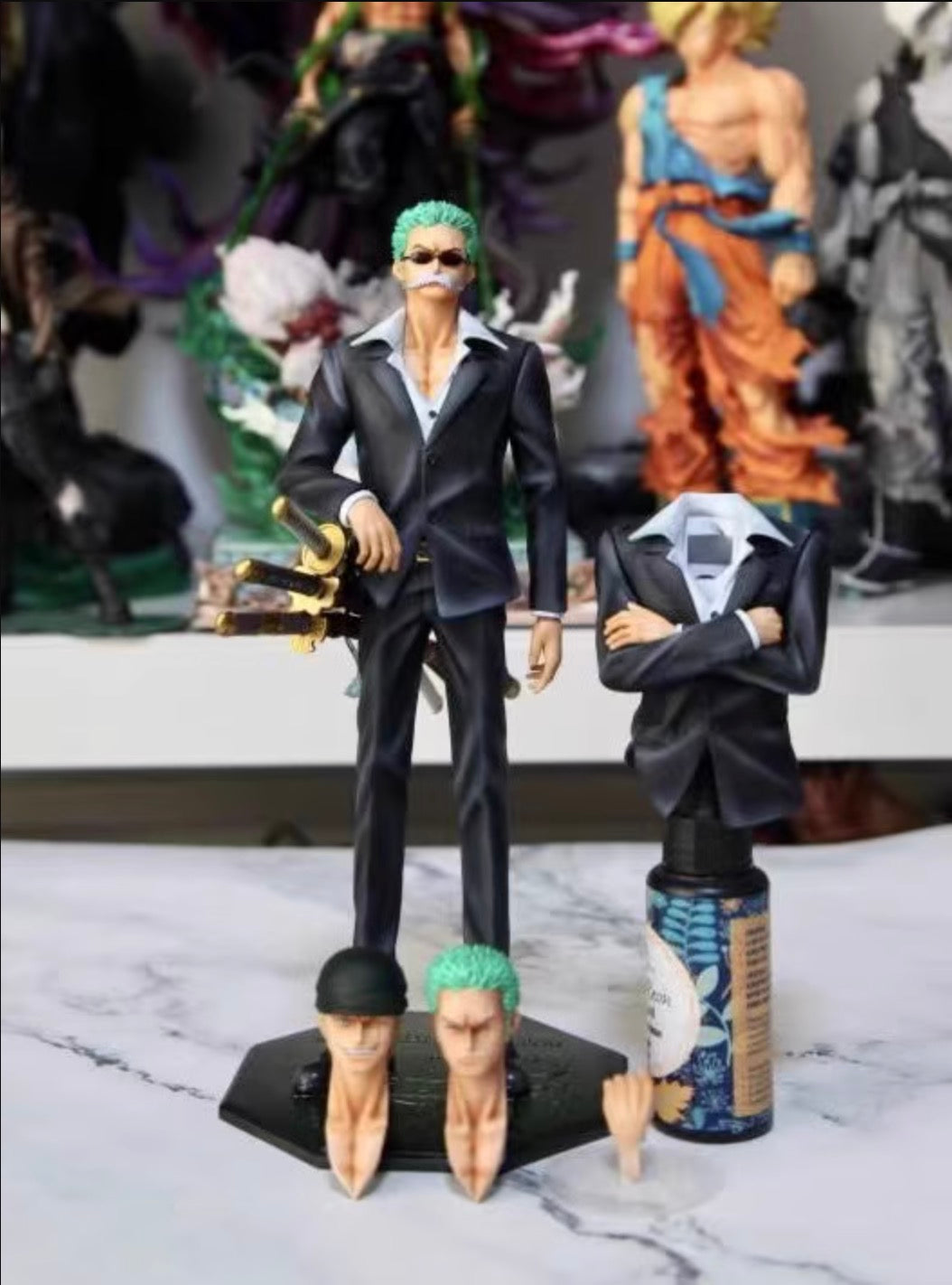 Mr.D Studio Dressrosa Zoro Anime Figure - One Piece Roronoa Zoro Statue Collectible for Anime Fans, Perfect for Display in Home, Office or Gaming Room